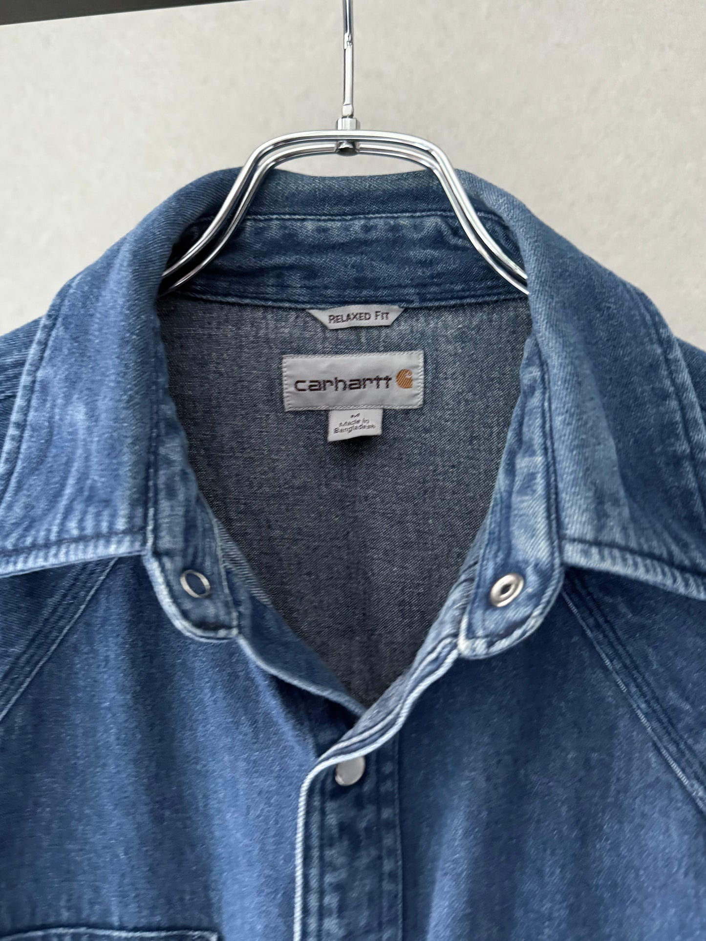 90's carhartt denim western shirt