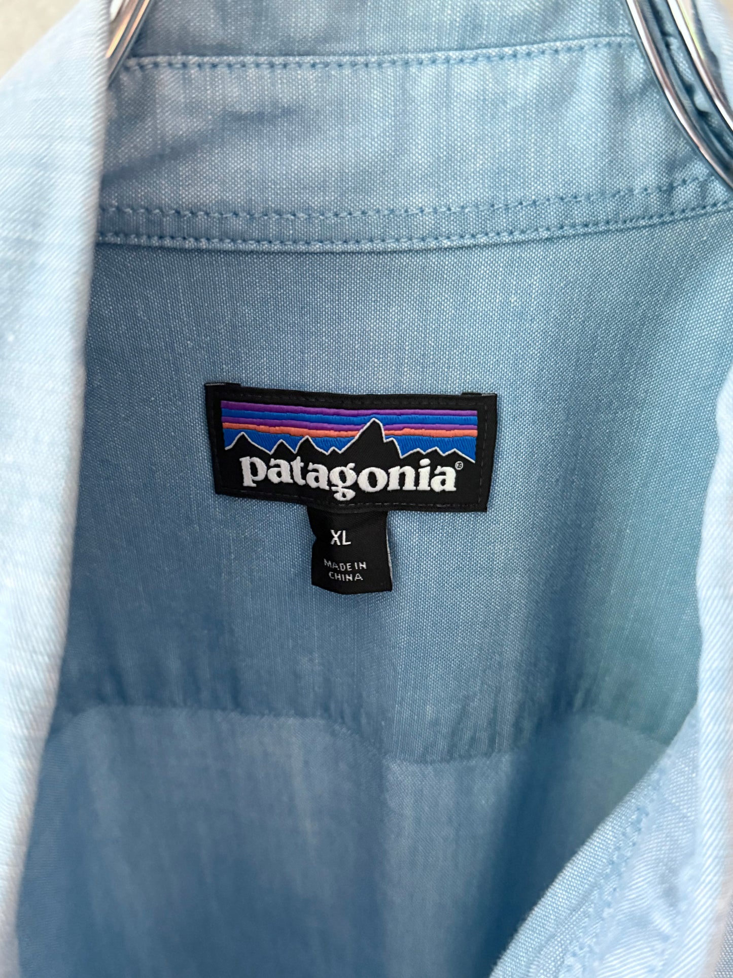 00's patagonia S/S chambray shirt