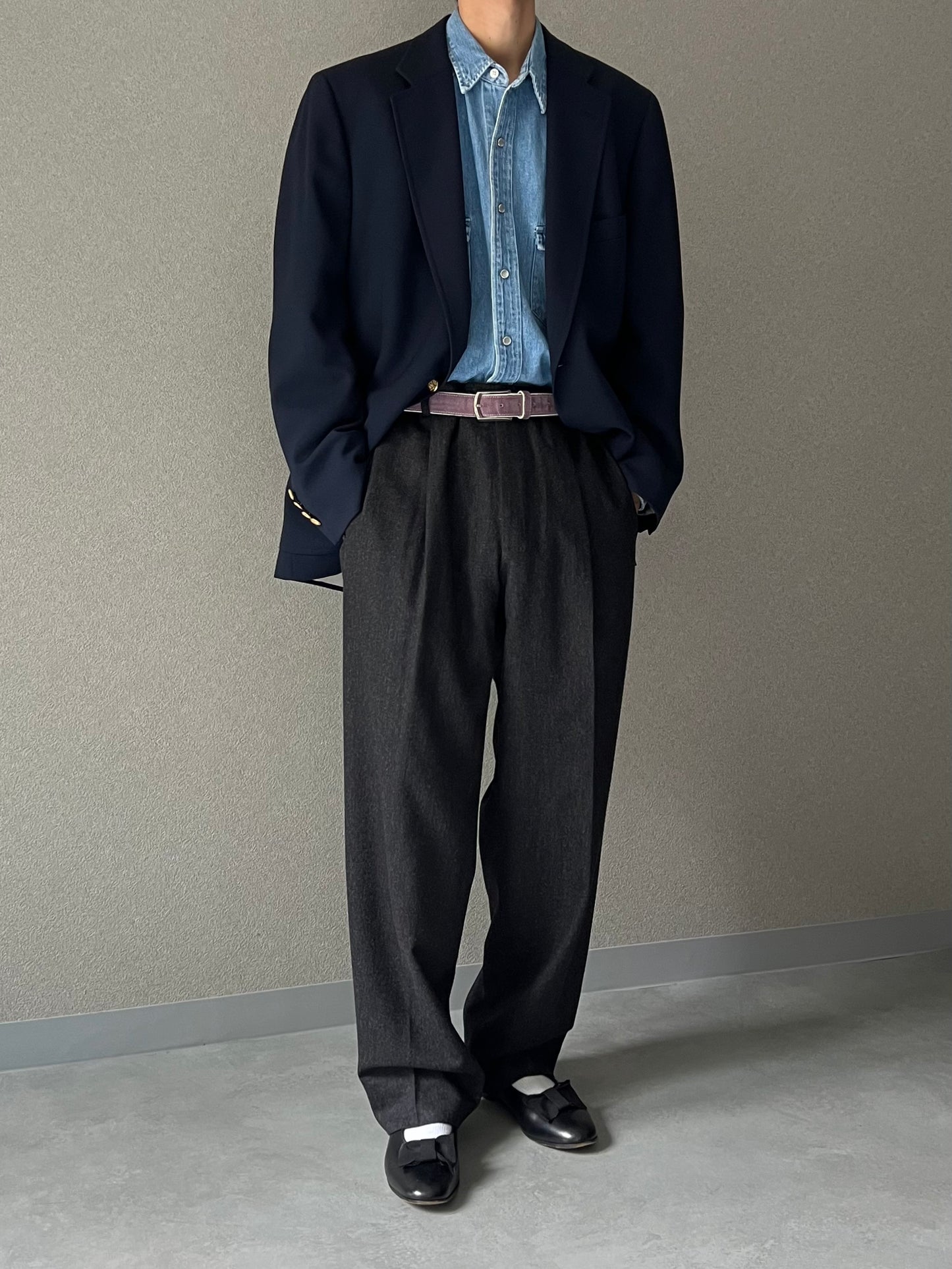 90's HUGO BOSS cashmere blend wool slacks