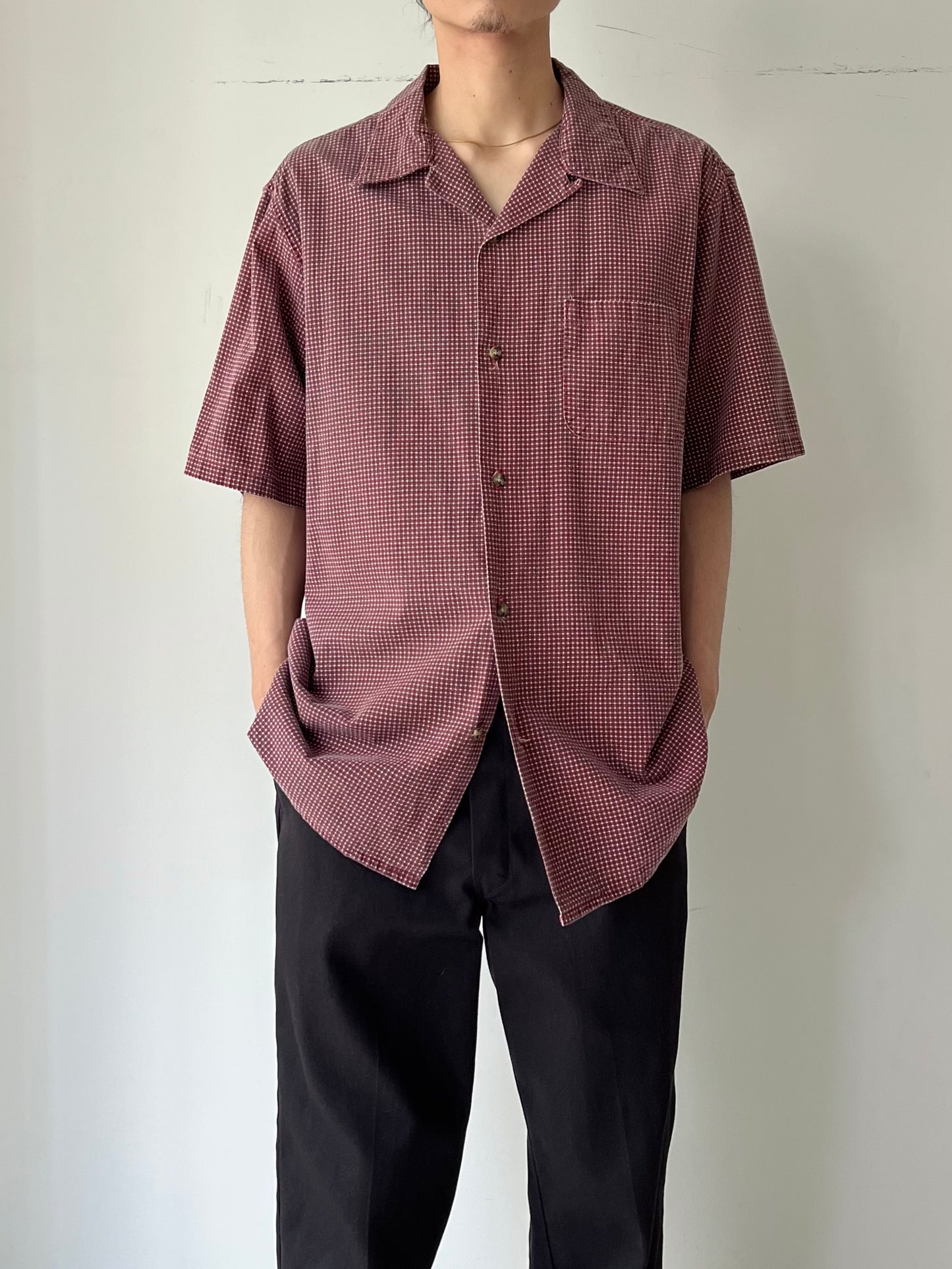 00's DOCKERS open collar shirt