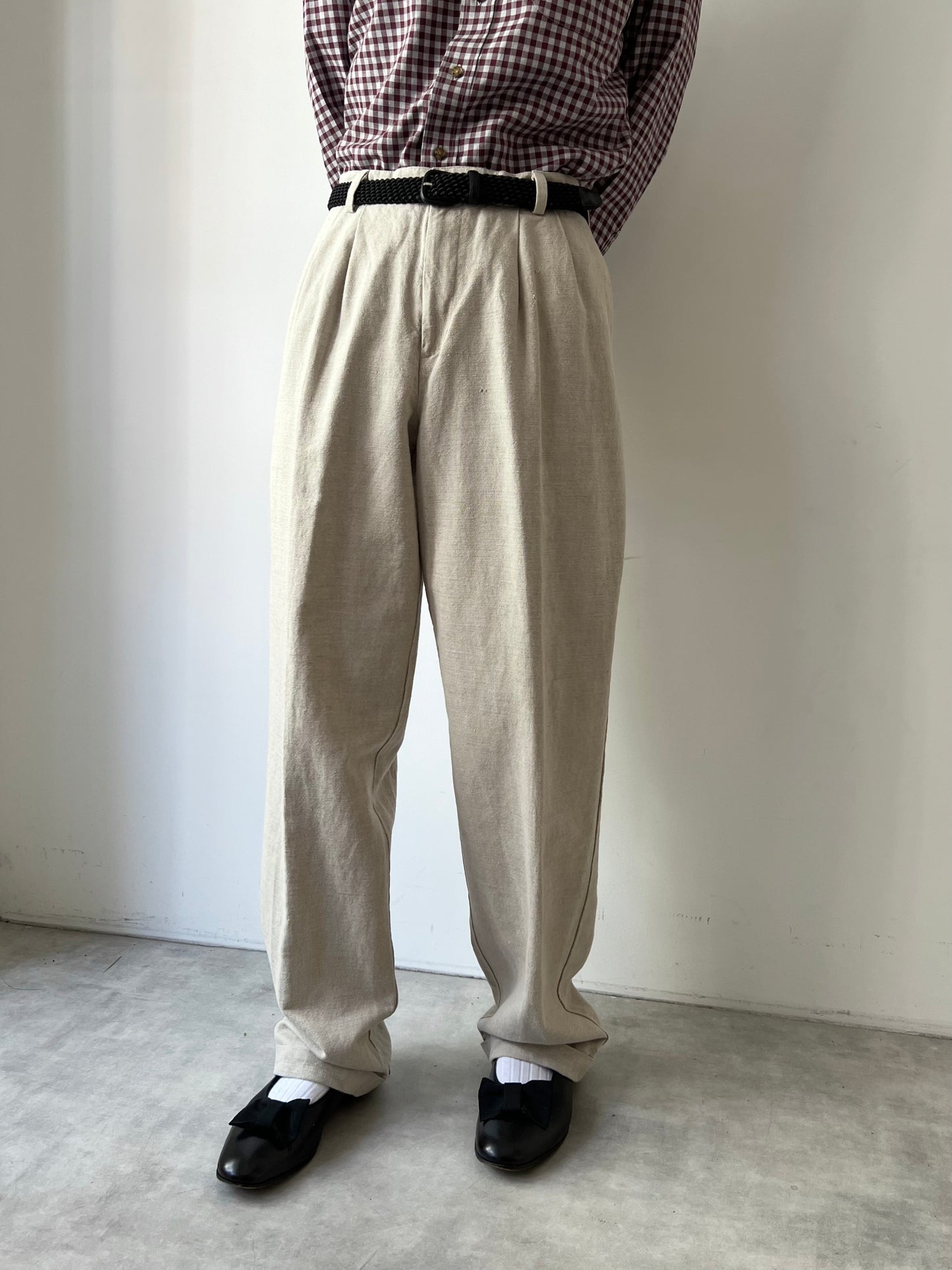 00's DOCKERS linen×cotton slacks