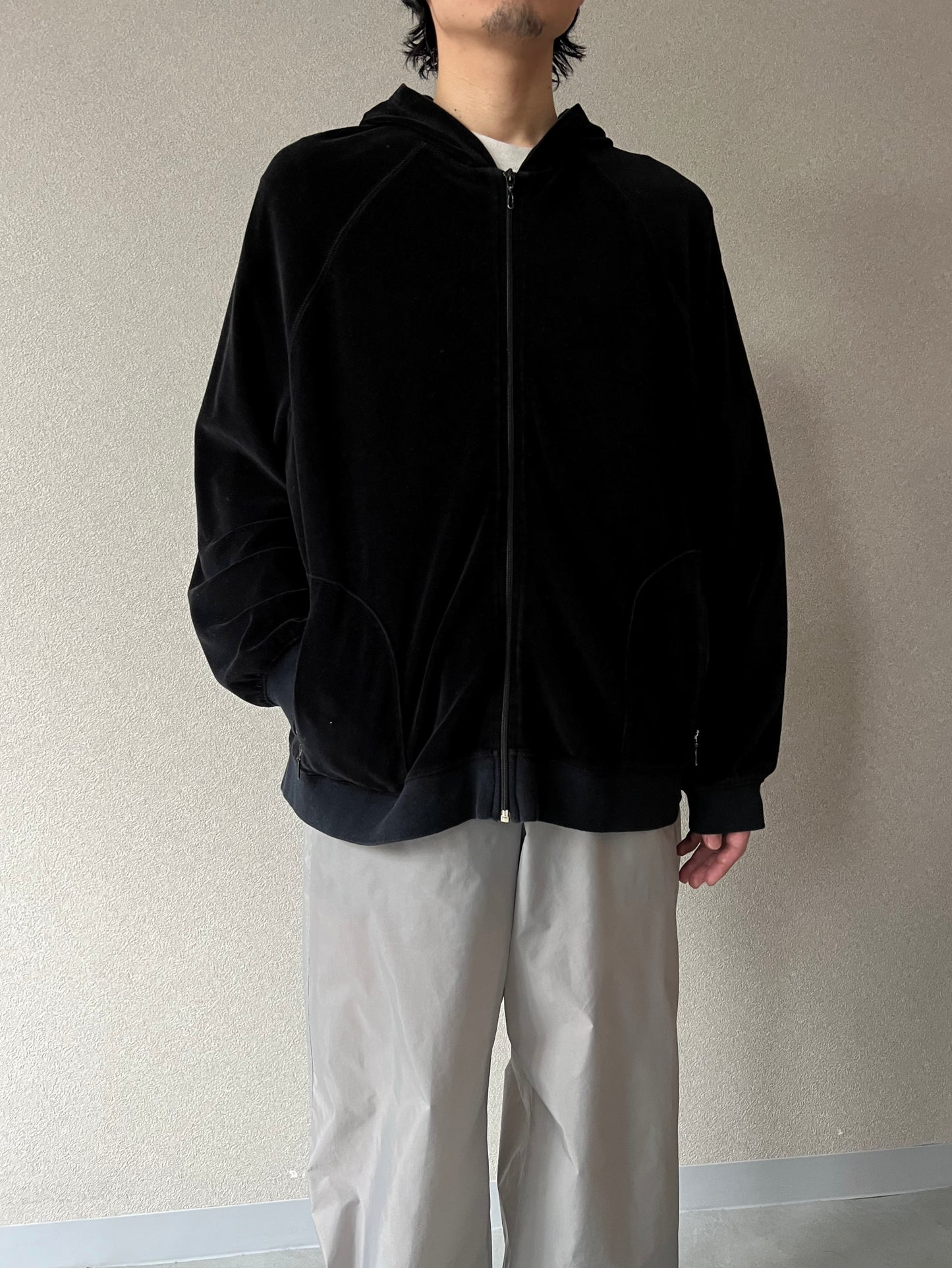 00's mossimo velours hoodie
