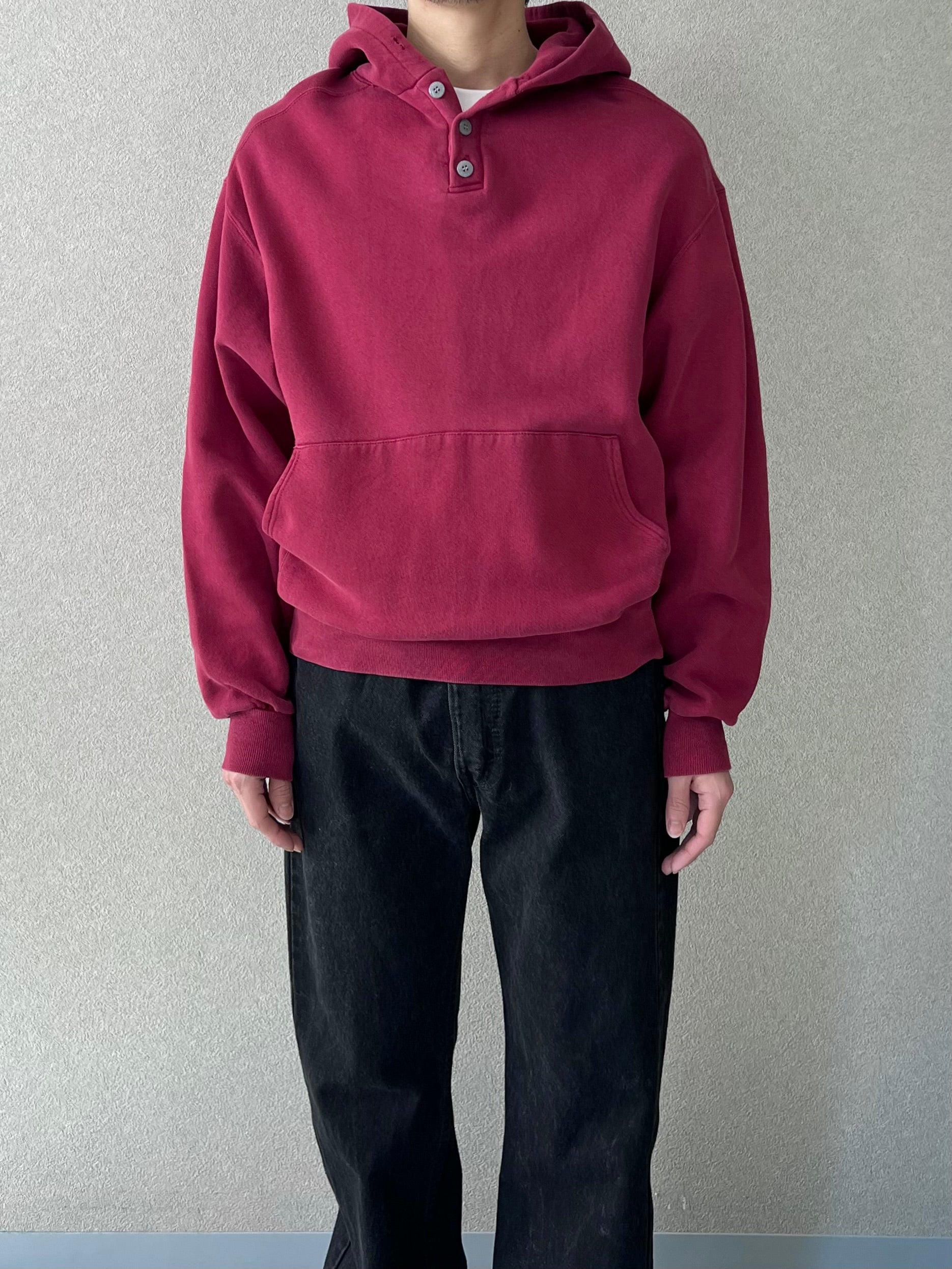 トップス 90's Russell henlyneck hoodie 90's RUSSELL henry neck sweat hoodie 