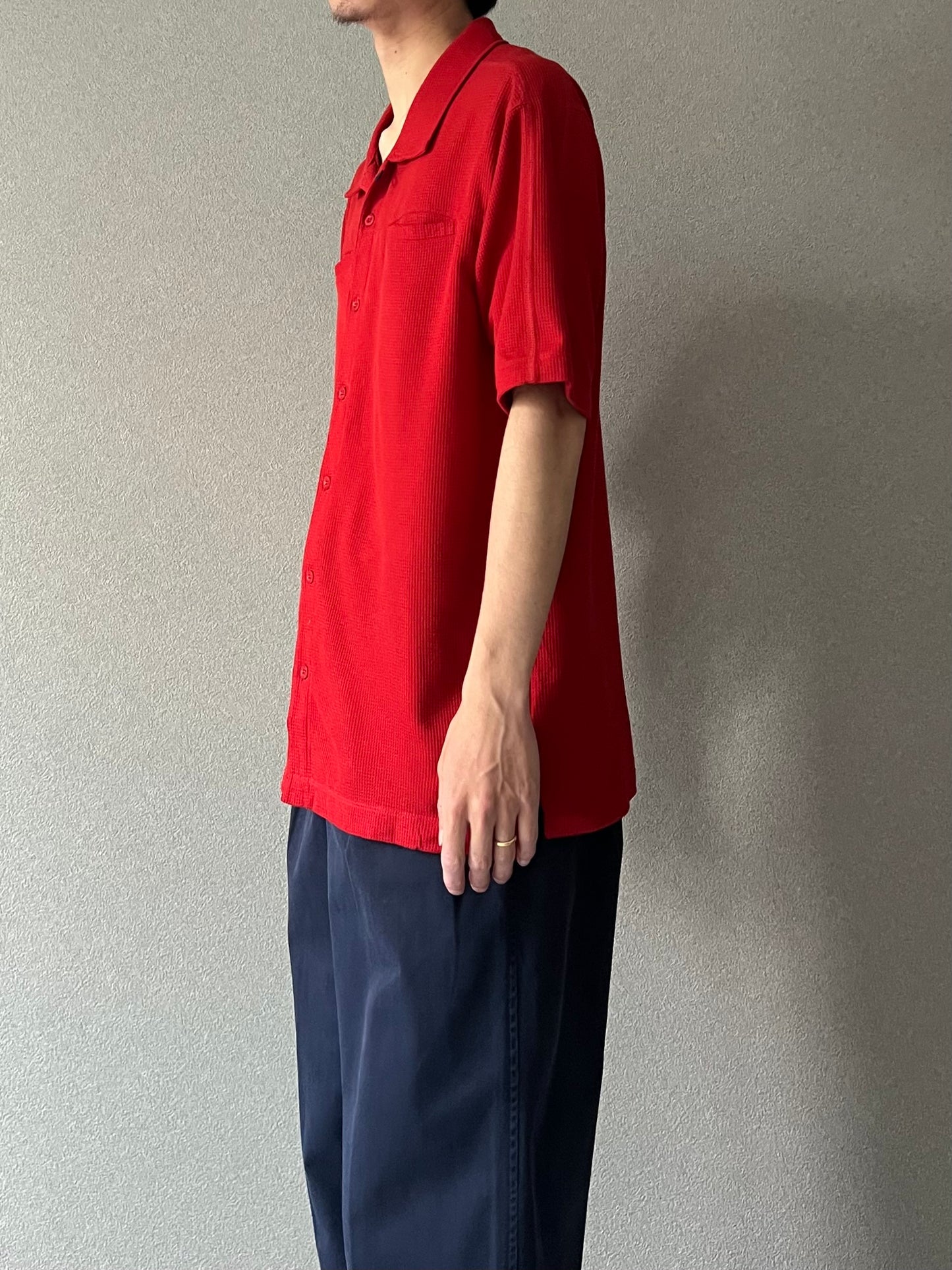 00's NIKE ACG open collar shirt