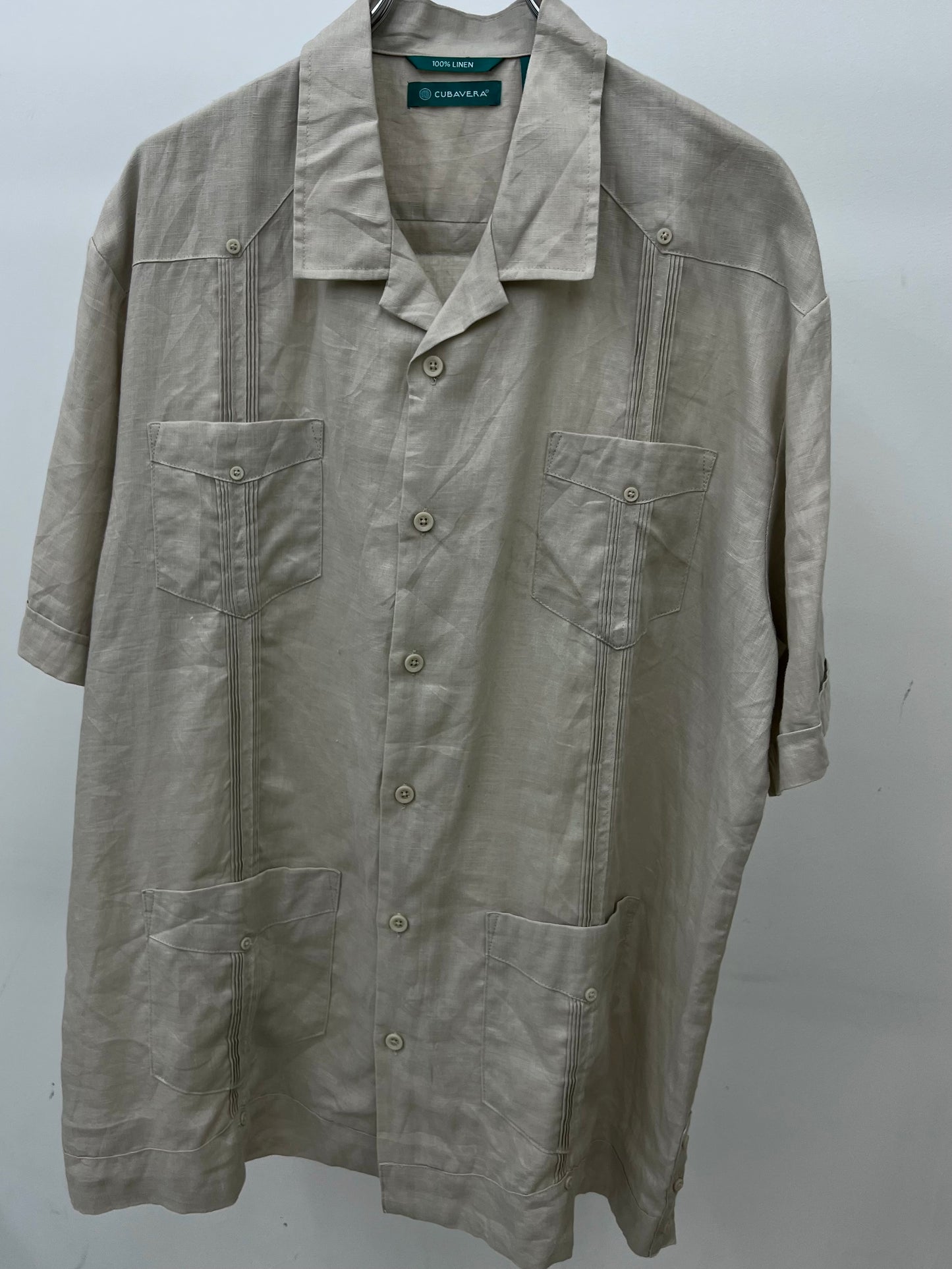 00's CUBAVERA linen guayabera shirt