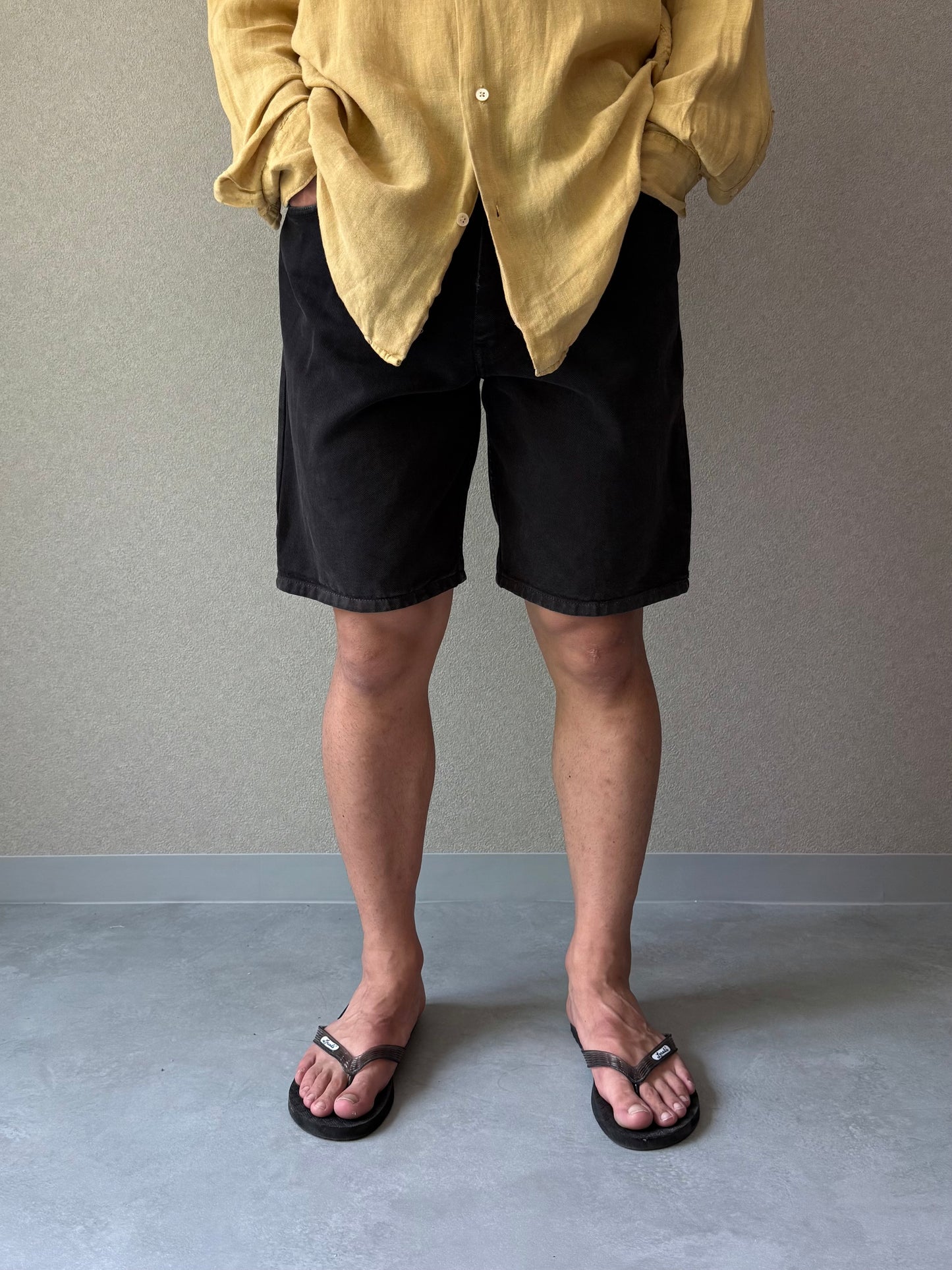 90's Calvin Klein black denim shorts