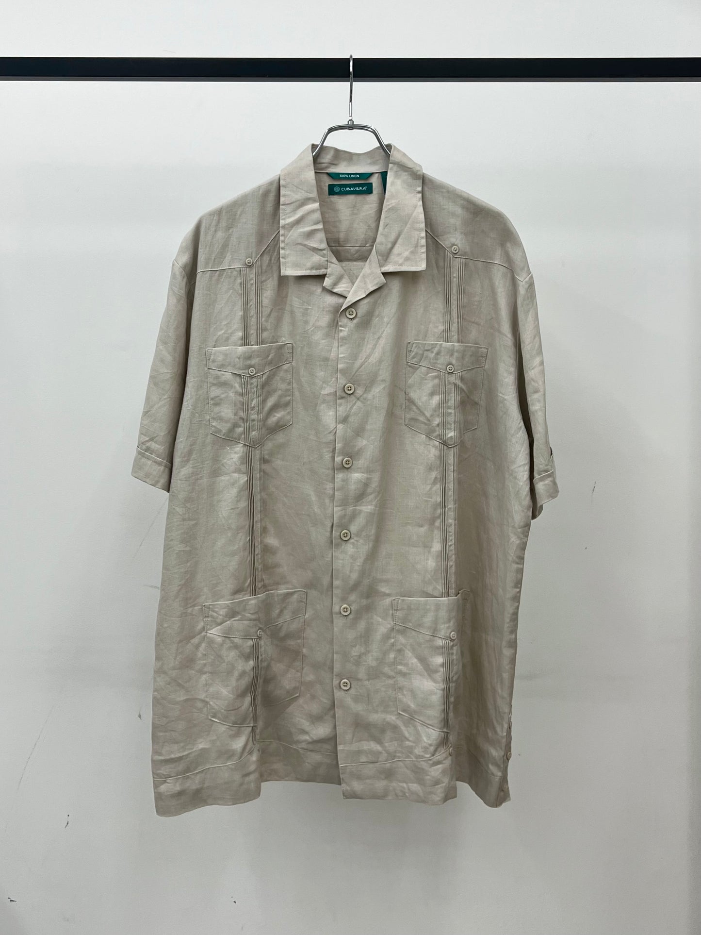 00's CUBAVERA linen guayabera shirt