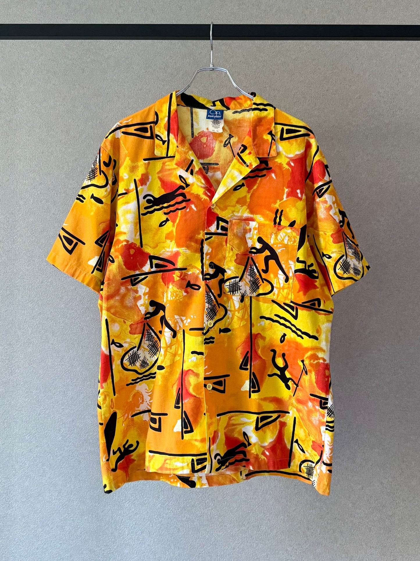 80's OCEAN PACIFIC open collar shirt "Made in USA"