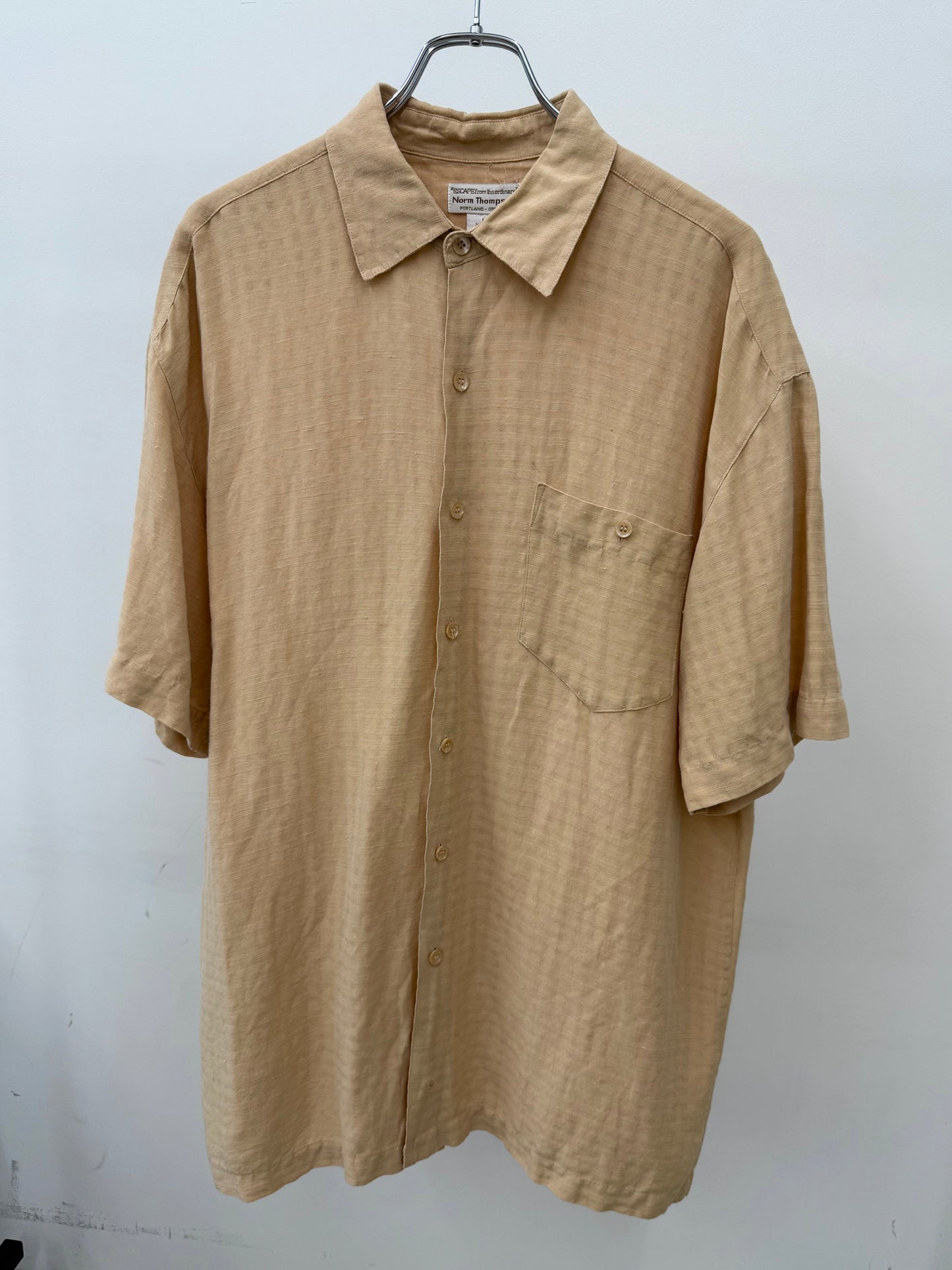 90's Norm Thompson silk × linen shirt
