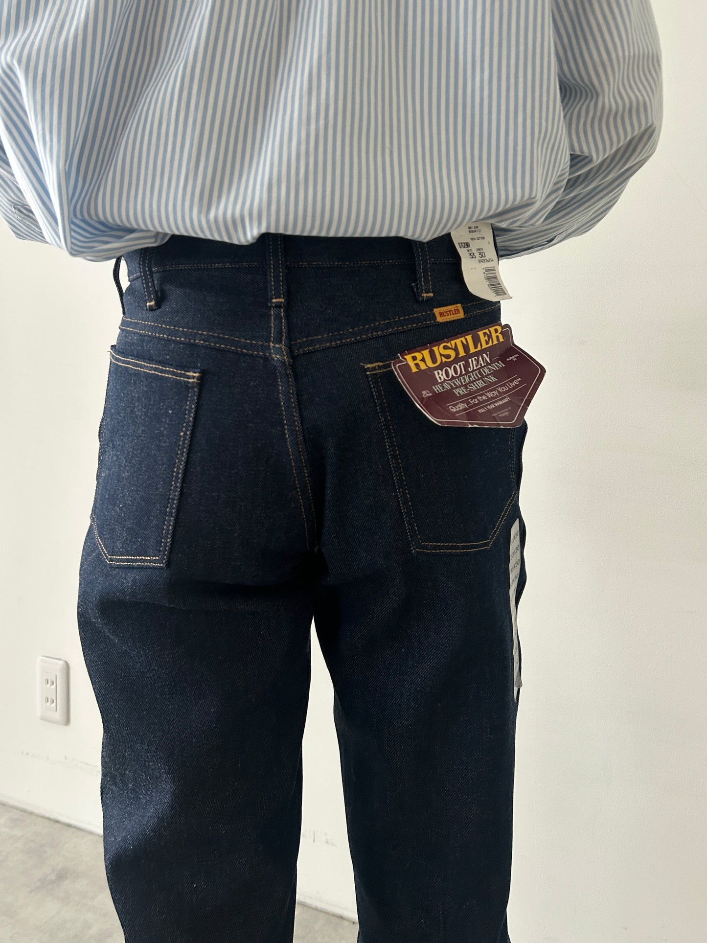 90's RUSTLER denim pants "DEAD STOCK"
