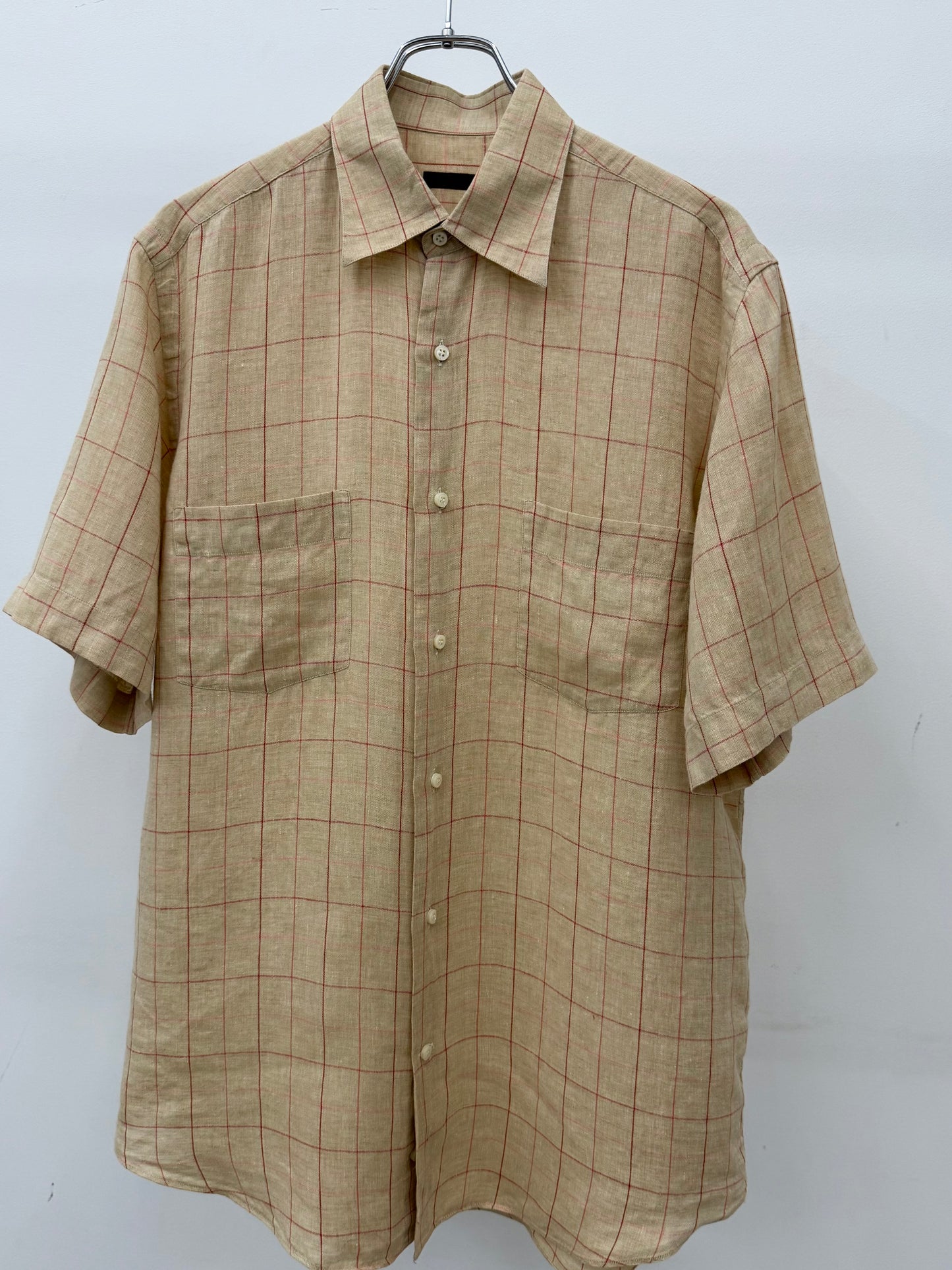00's LUIGI VENAFRA S/S linen shirt