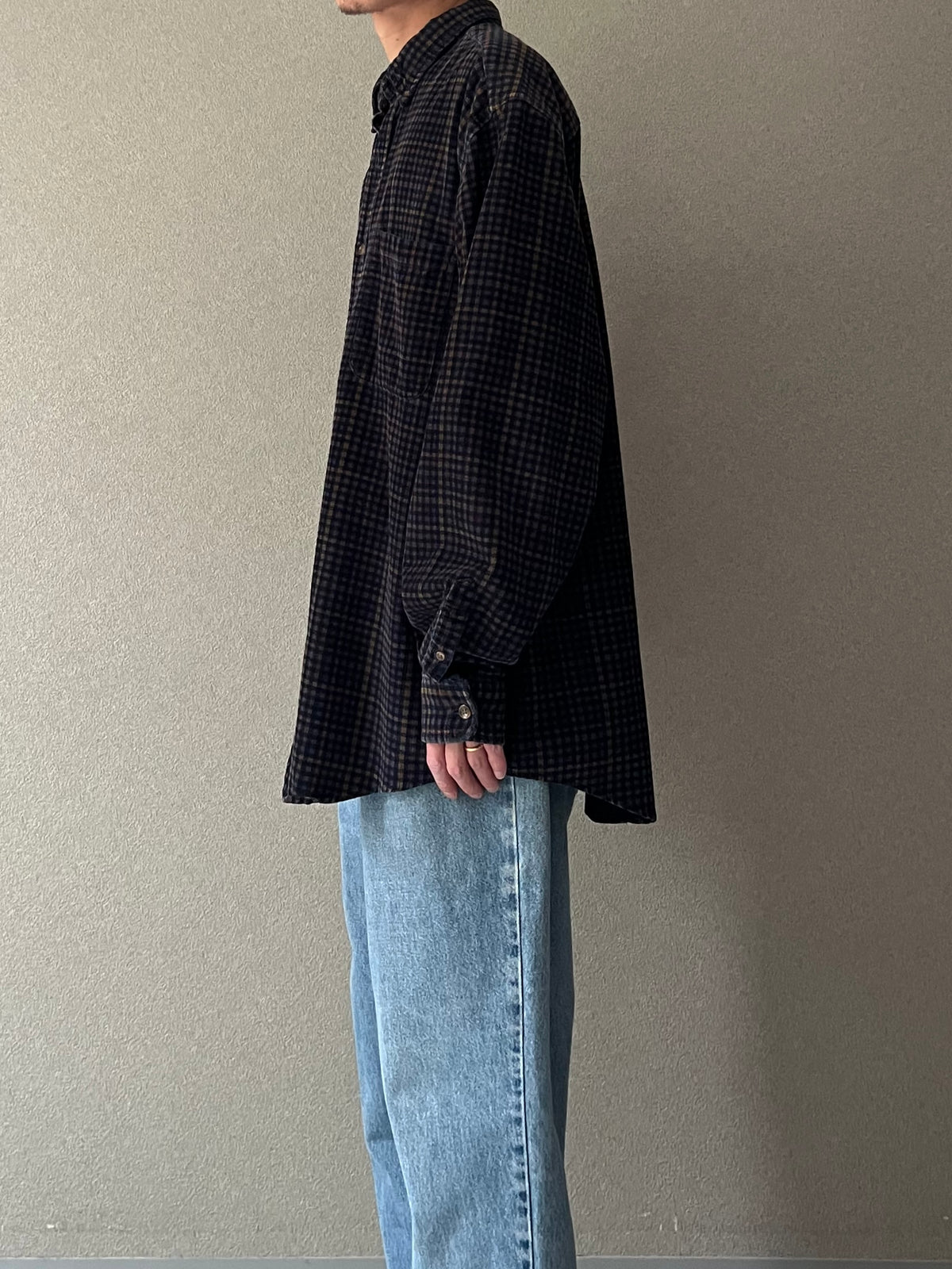 90's Eddie Bauer print corduroy shirt