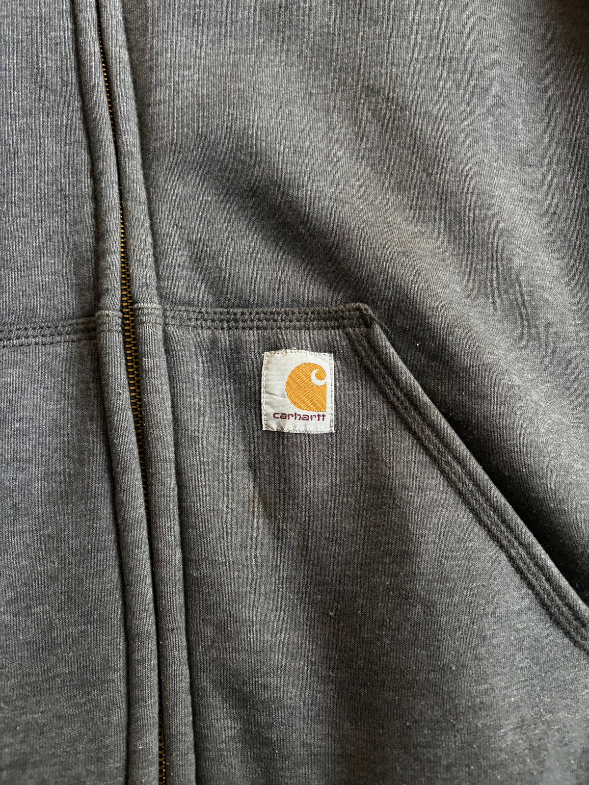00's carhartt thermal lining zip up sweat hoodie