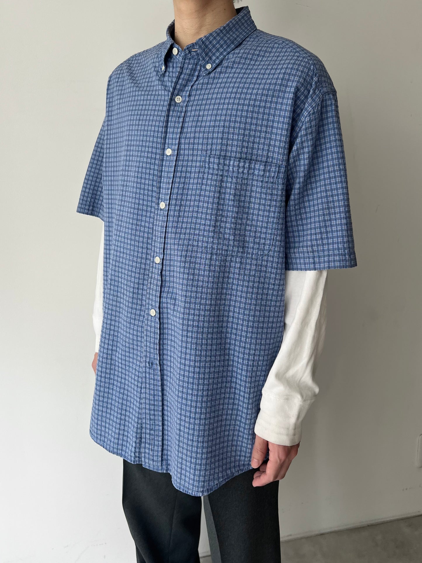 90's Eddie Bauer seersucker shirt
