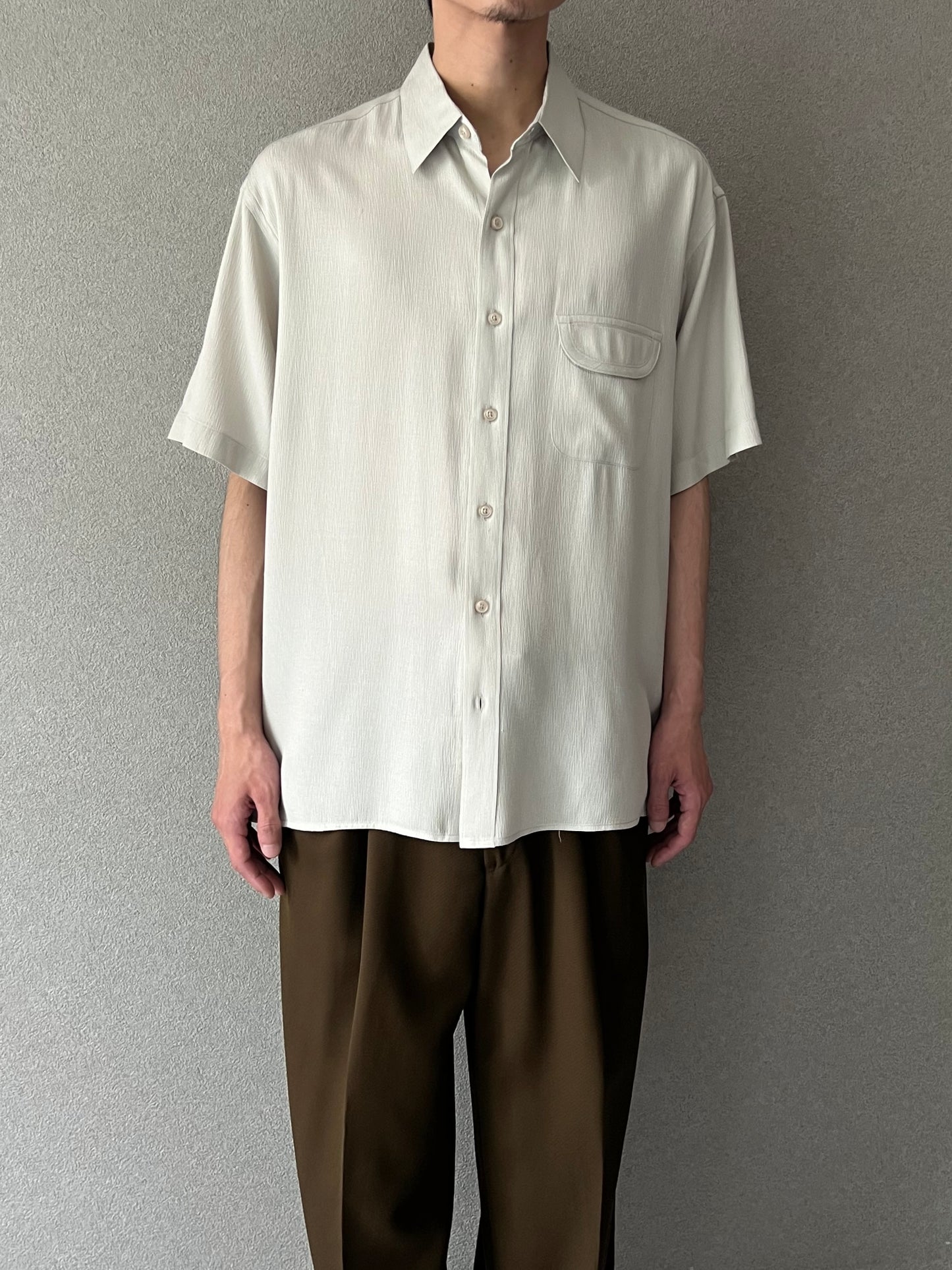 90's PERRY ELLIS S/S rayon shirt