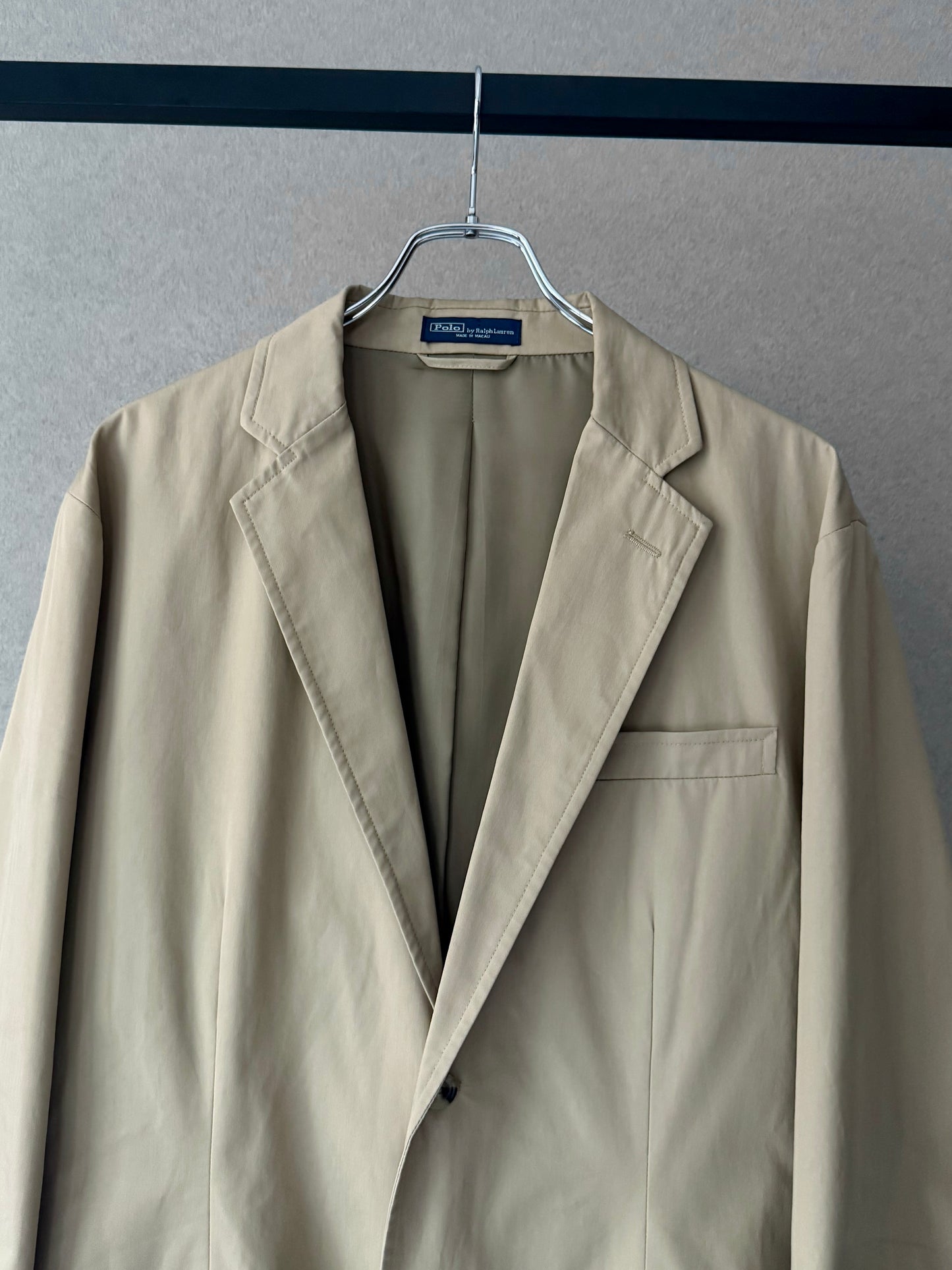 90's Polo Ralph Lauren cotton tailored jacket "Made in MACAU"
