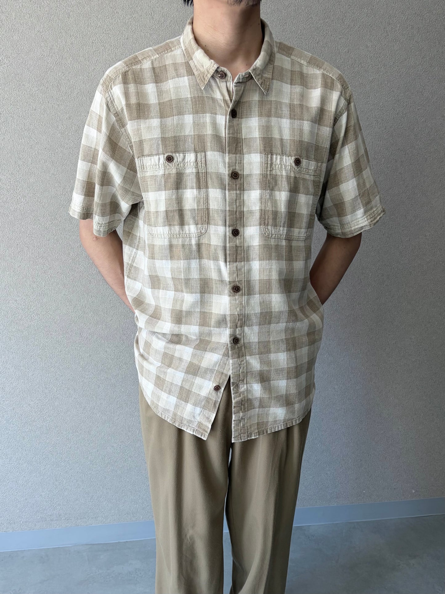 00's patagonia hemp x cotton shirt