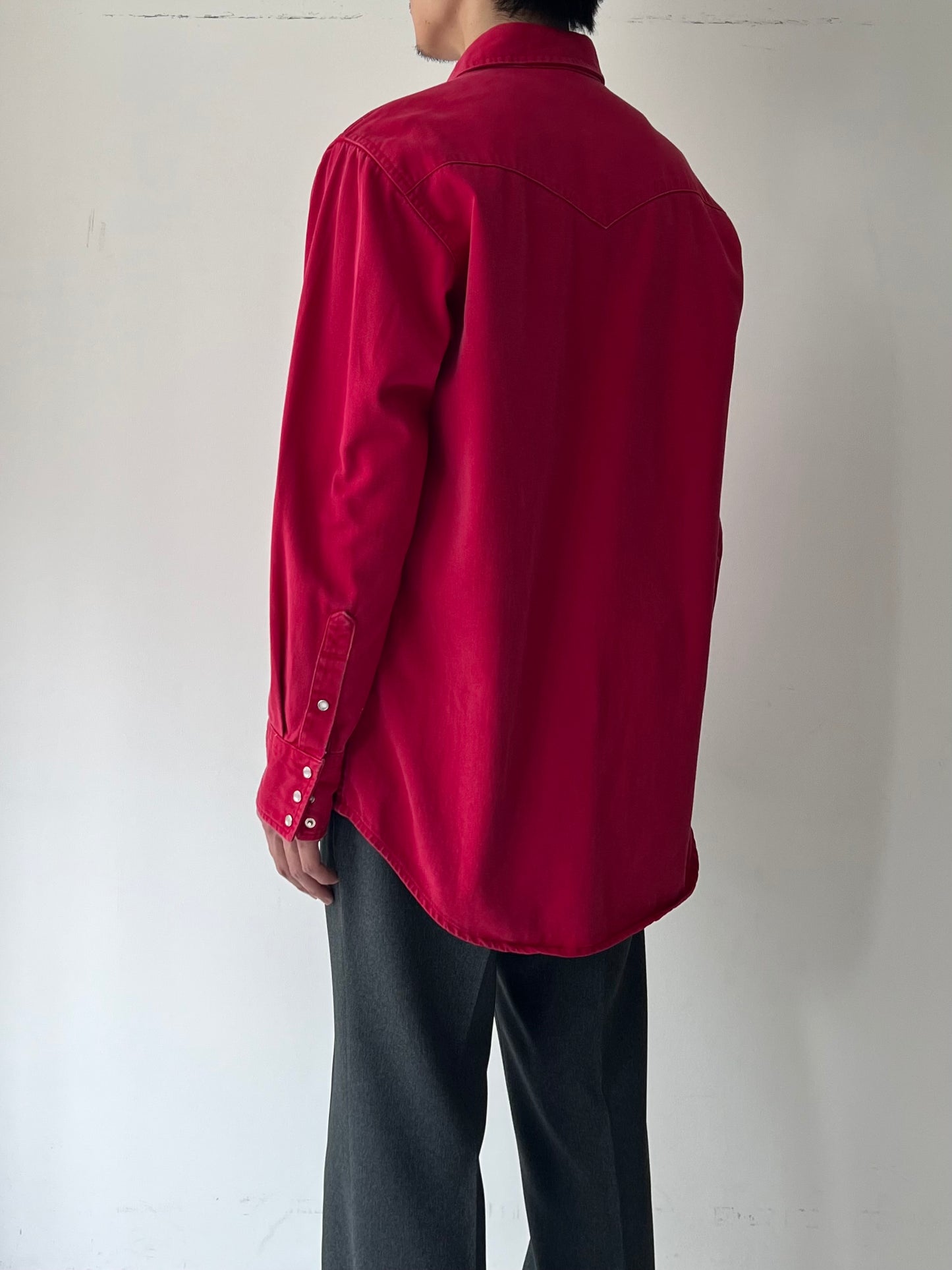 80's carhartt denim western shirt