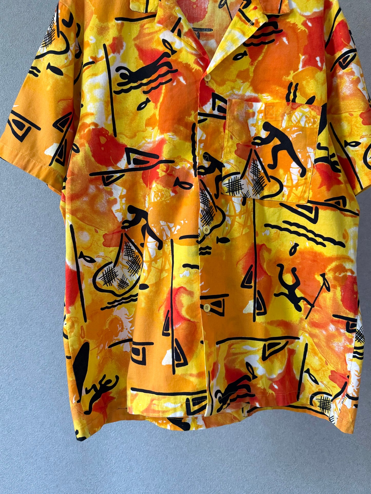 80's OCEAN PACIFIC open collar shirt "Made in USA"
