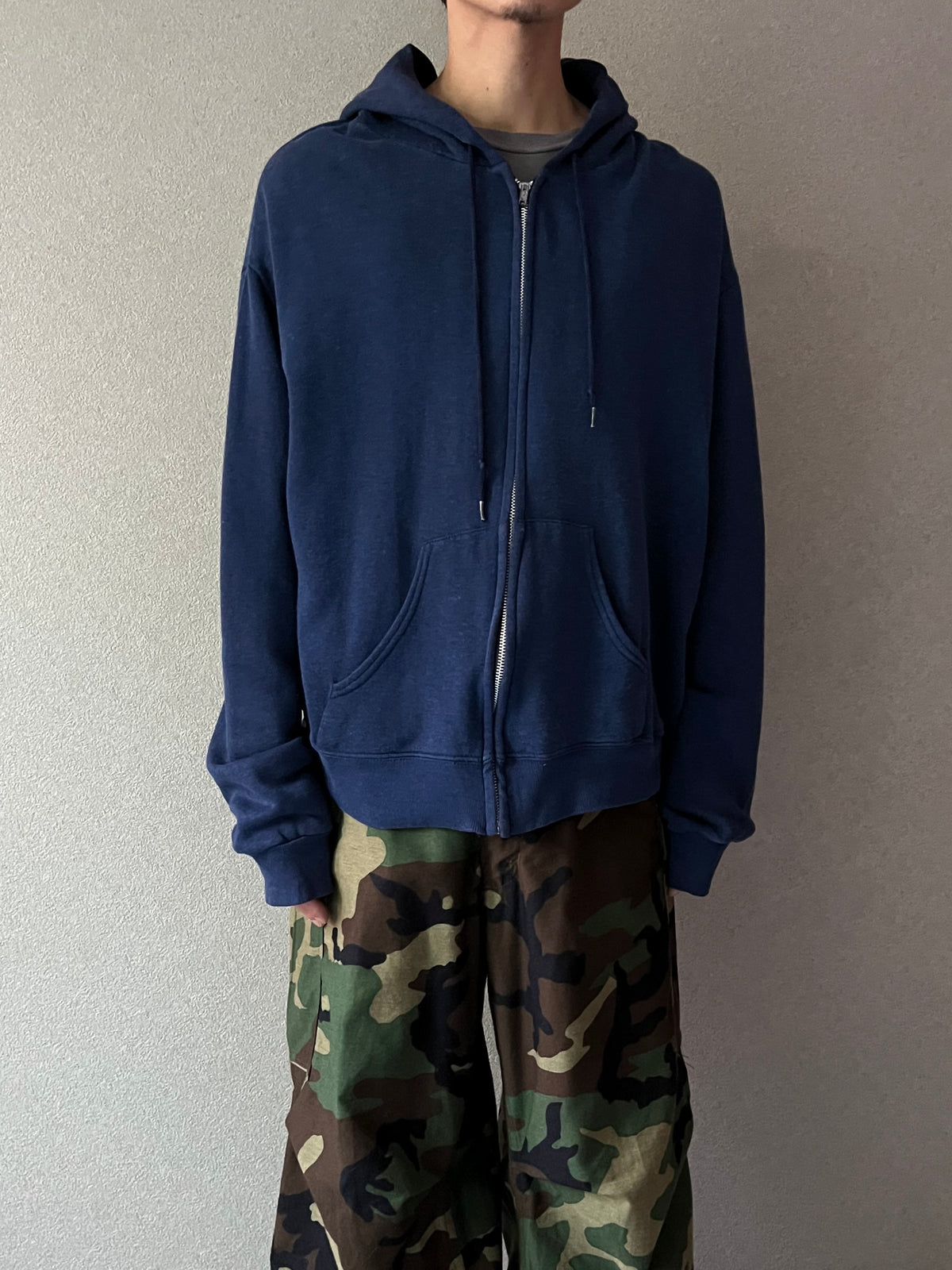 80's BW zip up sweat hoodie