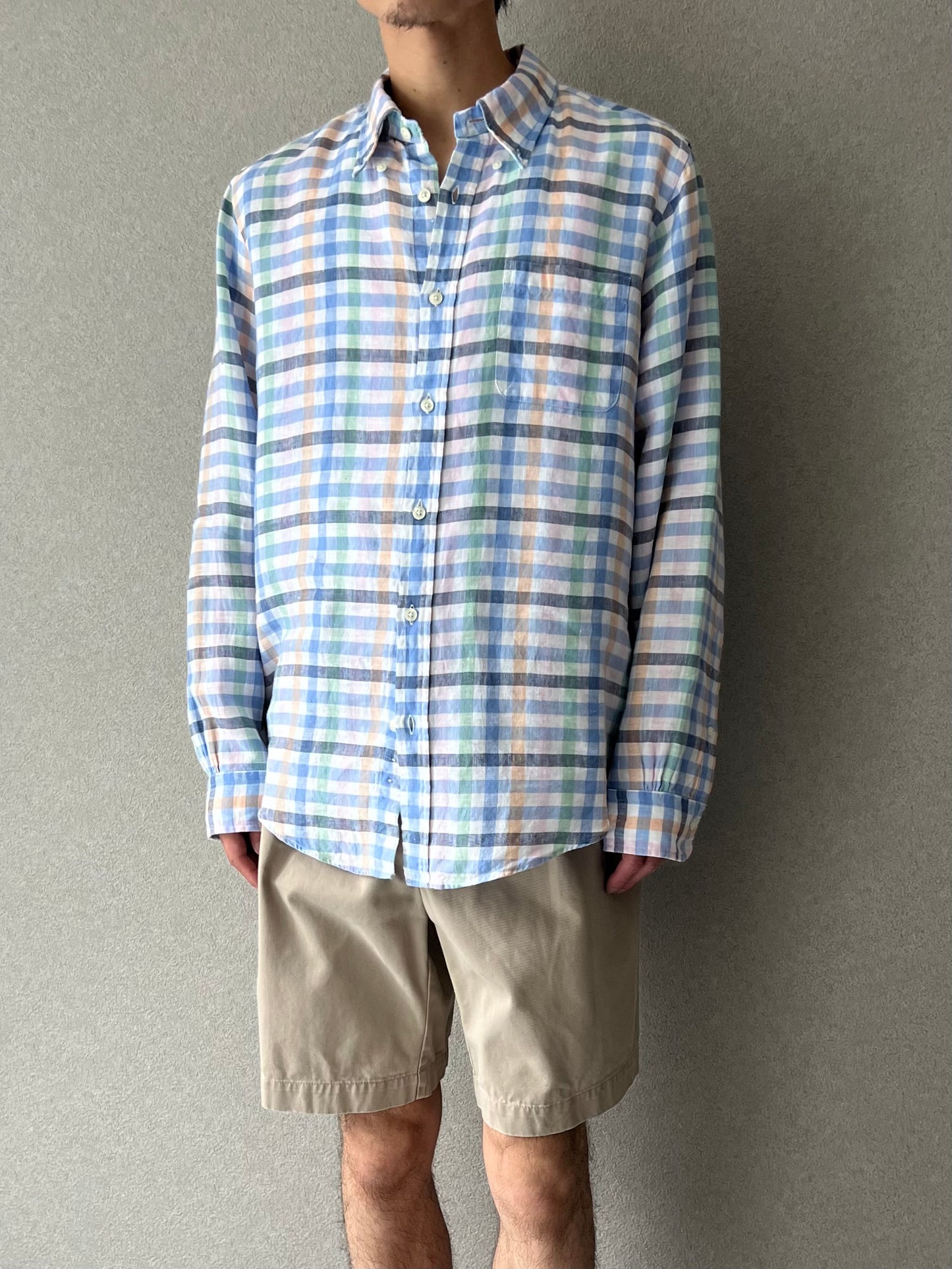 00's Brooks Brothers linen BD shirt