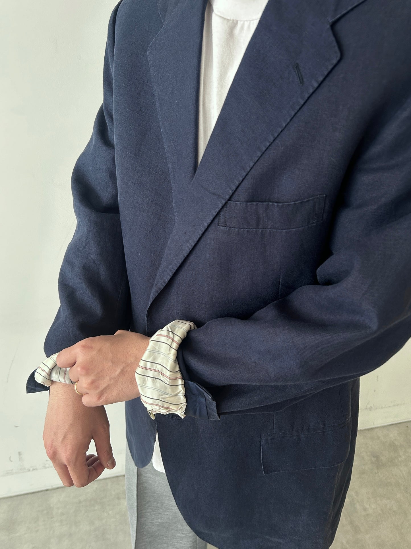90's Polo Ralph Lauren linen tailored jacket "Made in ITALY"