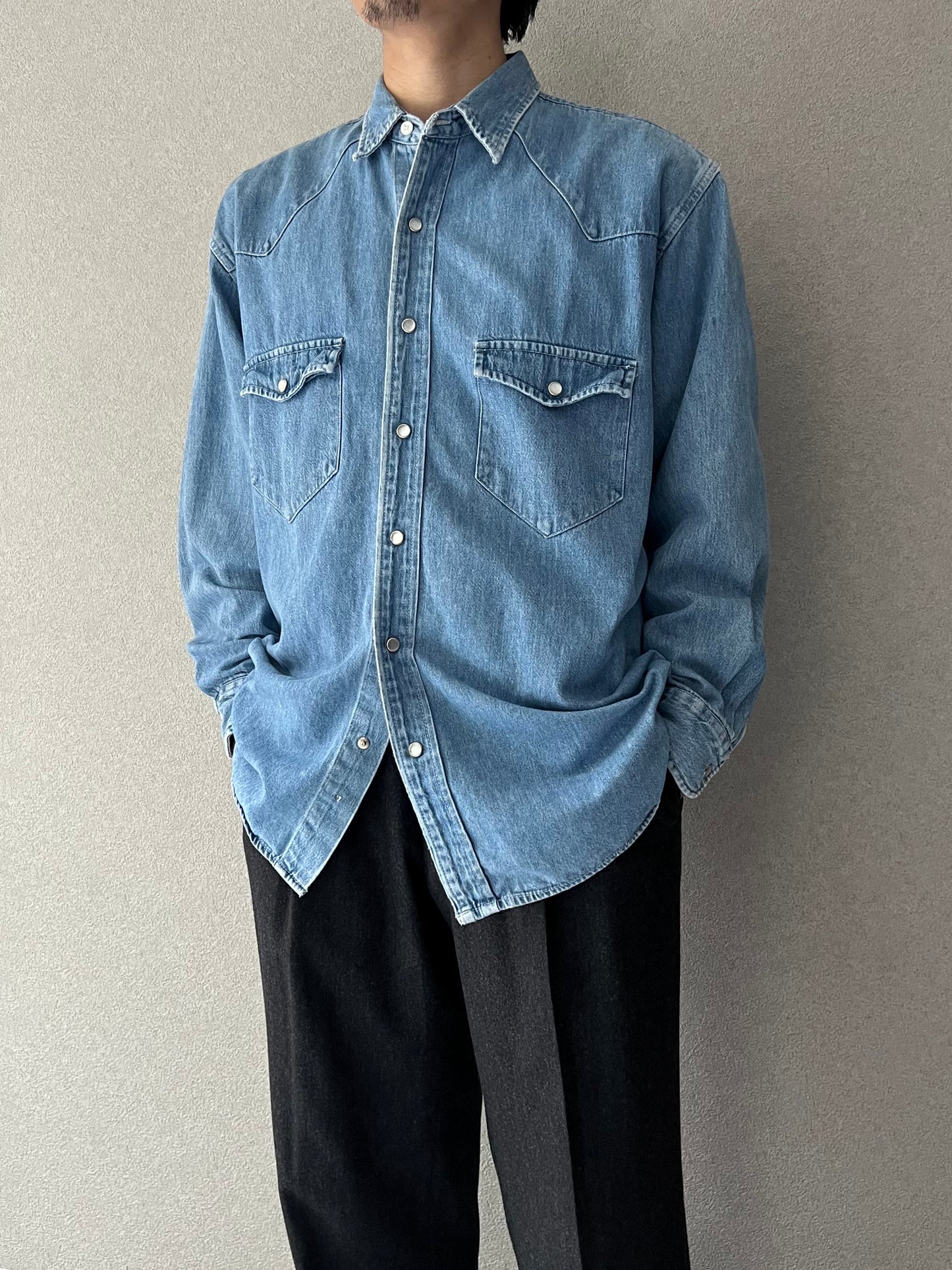 90's GAP denim western shirt