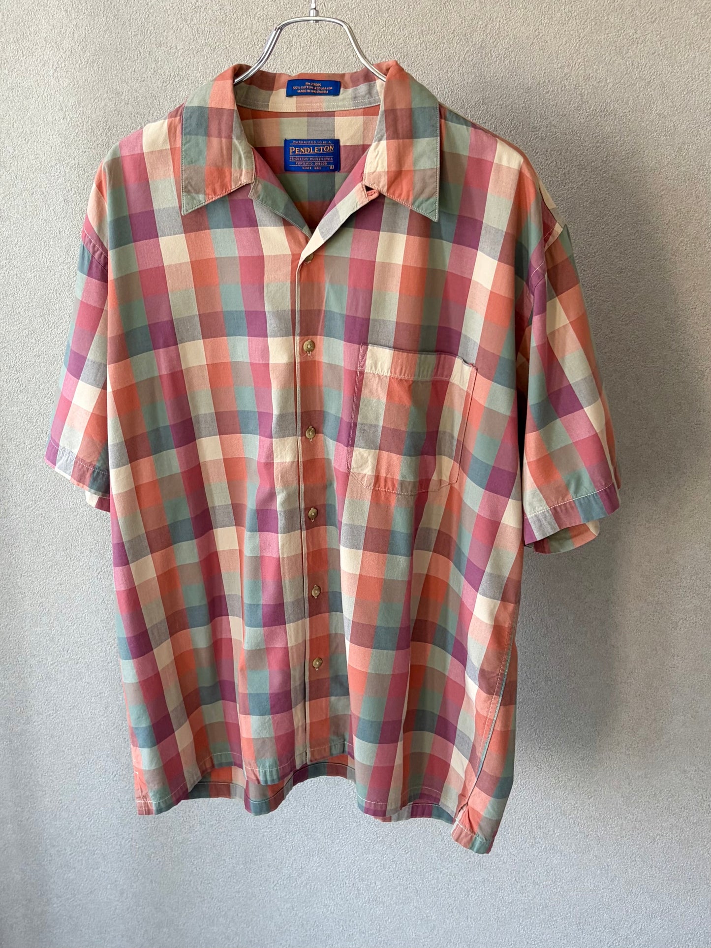 00's PENDLETON open collar shirt