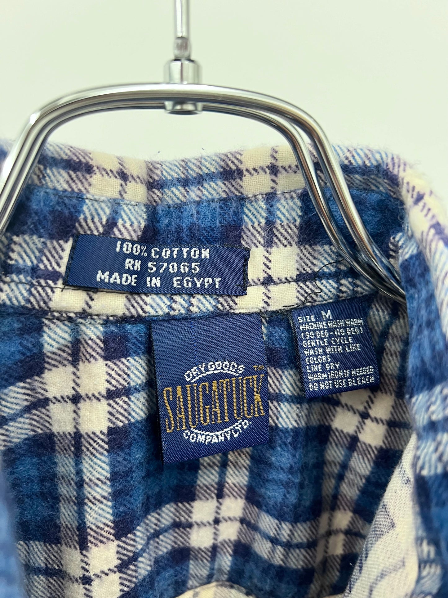 80's SAUGATUCK print flannel shirt