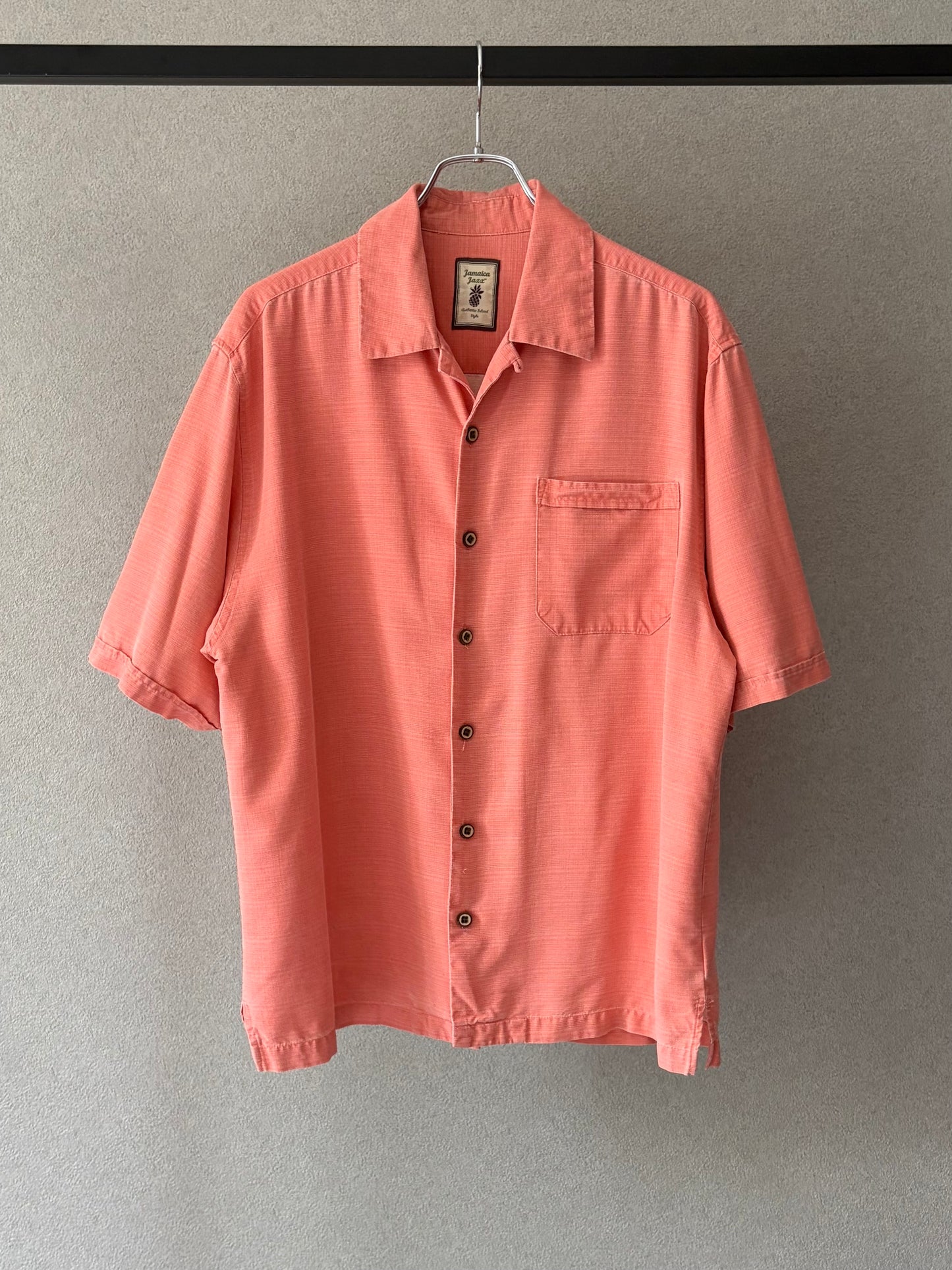 00's Jamaica Jaxx silk open collar shirt