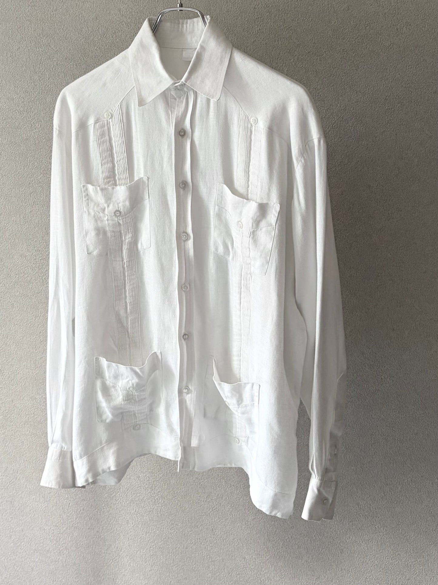 80's〜 UNKNOWN linen guayabear shirt
