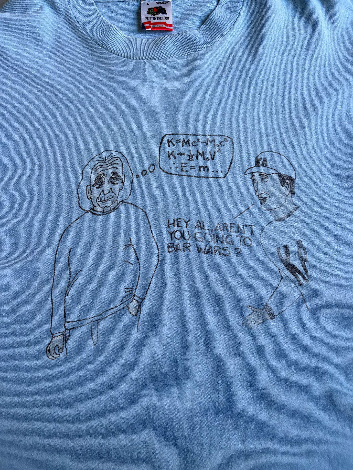 90's UNKNOWN print t-shirt "Made in  USA"