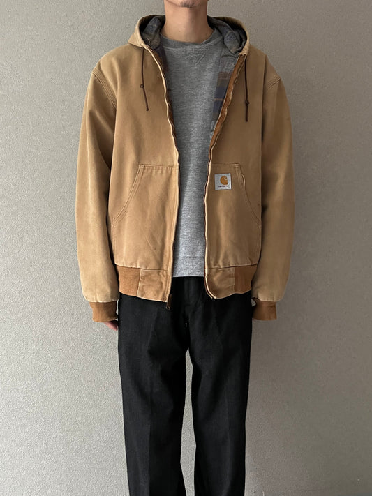 80's carhartt flannel lining work jacket "Made in USA"