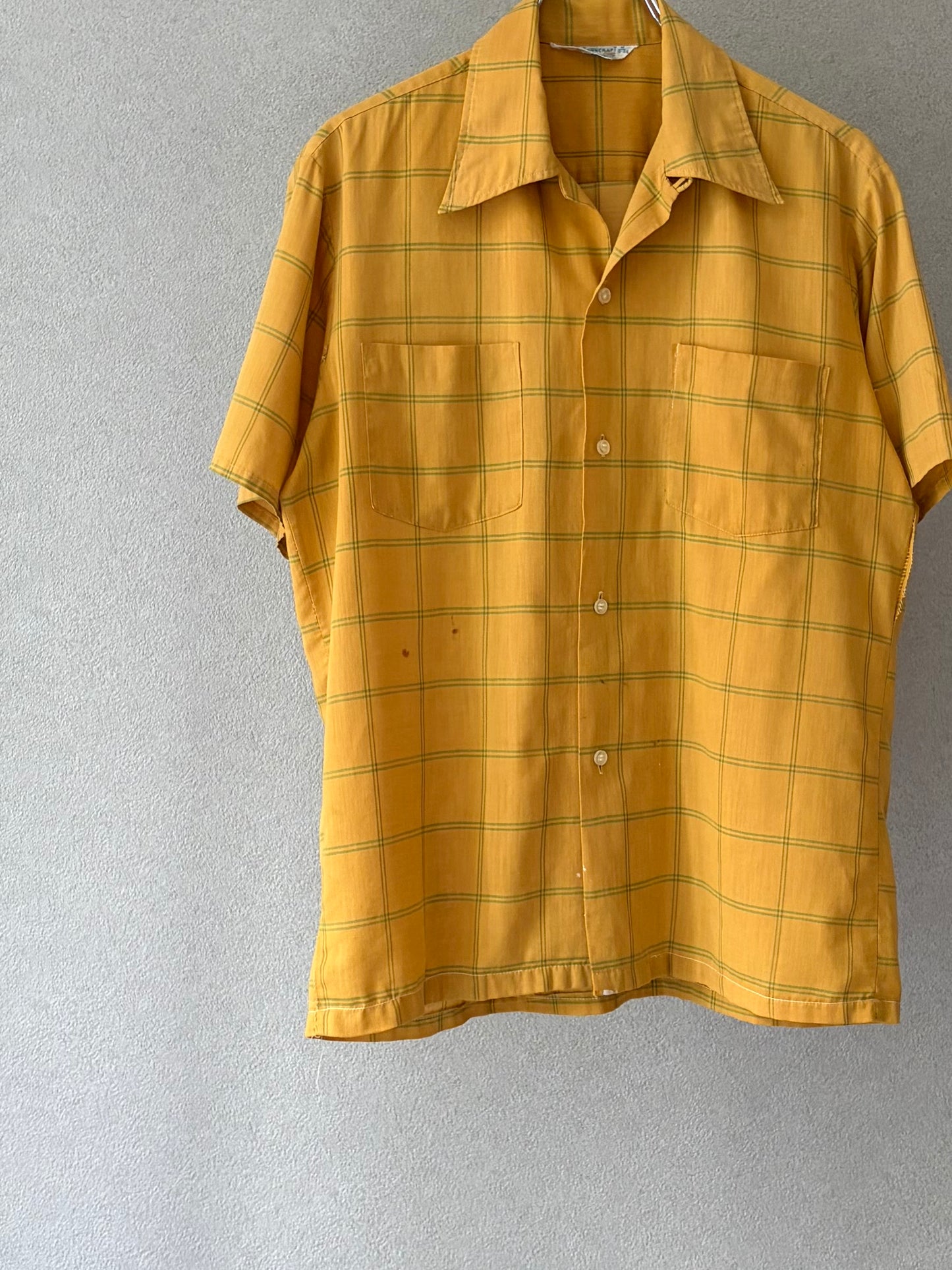 70's TOWNCRAFT open collar shirt
