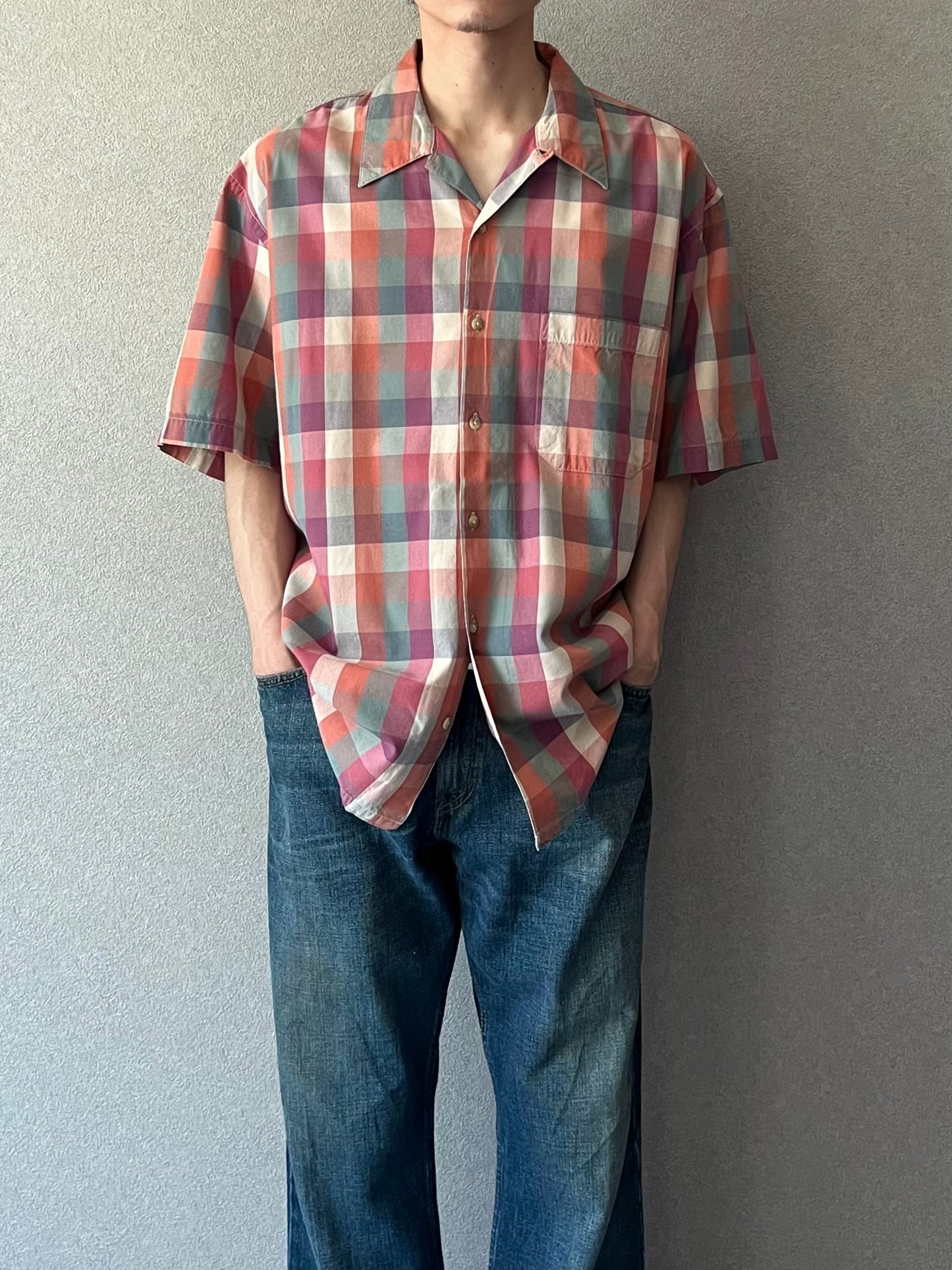 00's PENDLETON open collar shirt