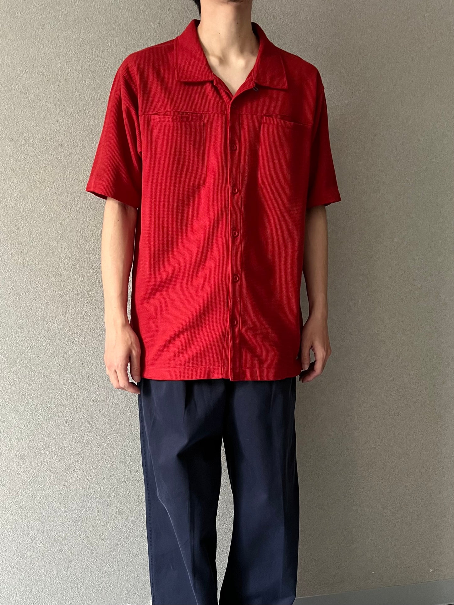 00's NIKE ACG open collar shirt