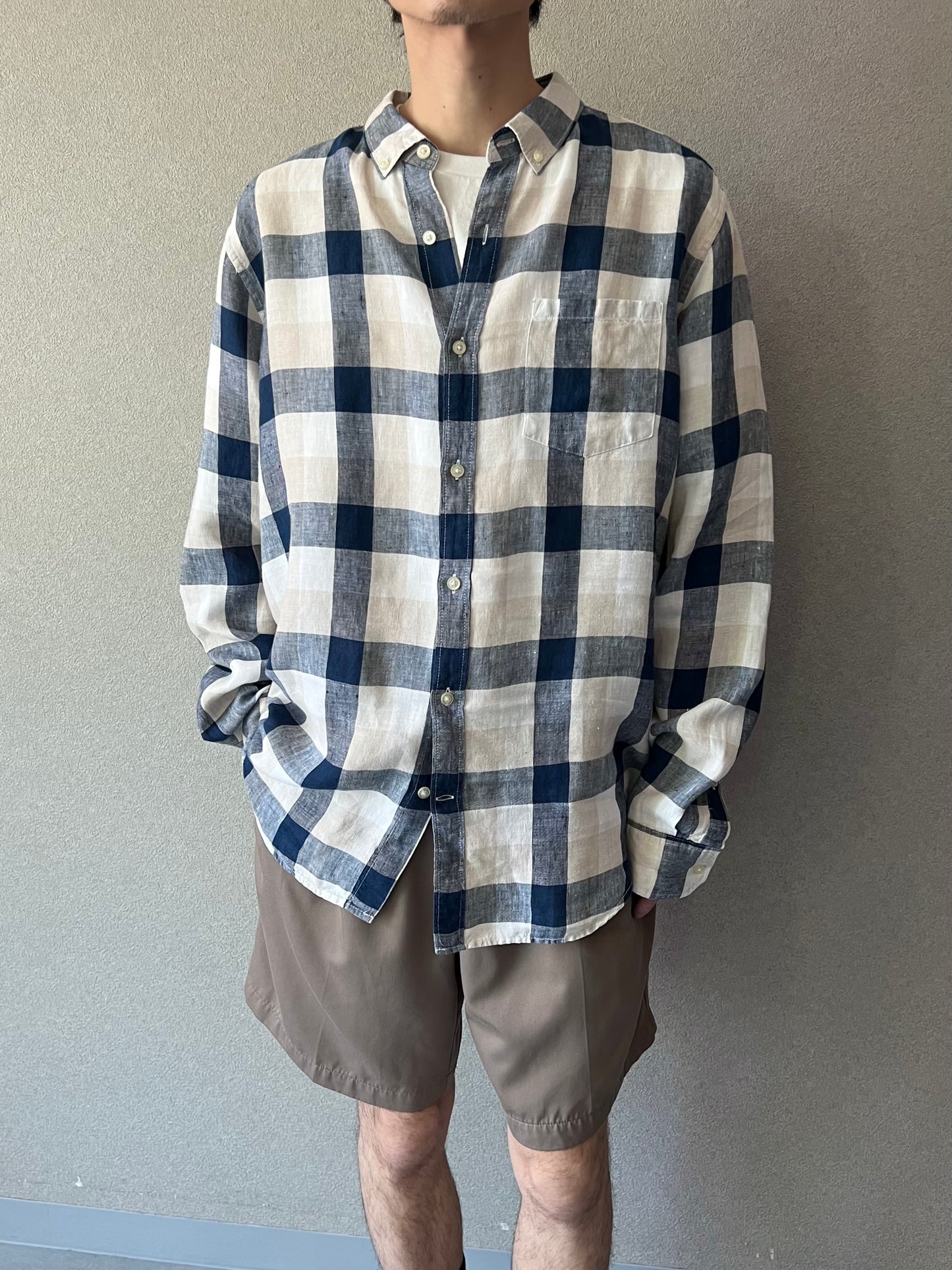 00's BANANA REPUBLIC linen shirt