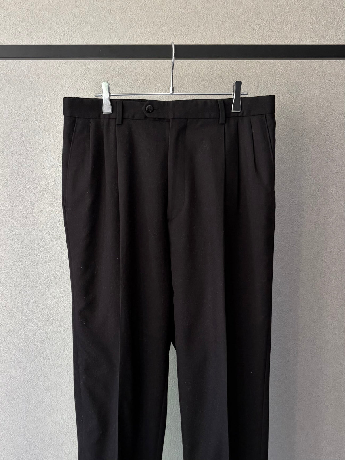 90's UNKNOWN wool flannel slacks "Made in ITALY"