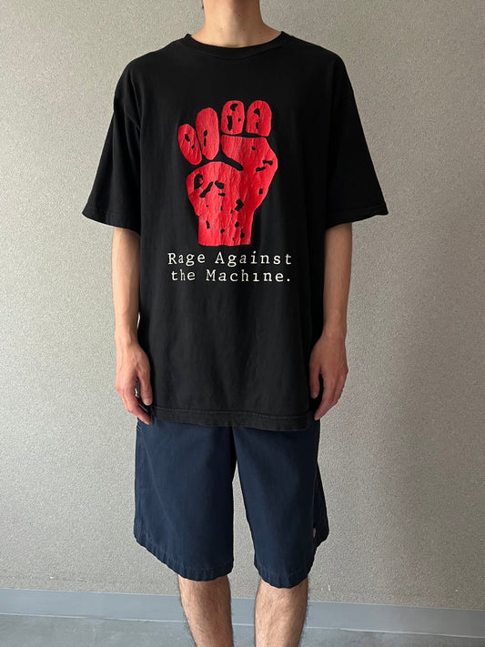 90's〜 RAGE AGAINST THE MACHINE music t-shirt