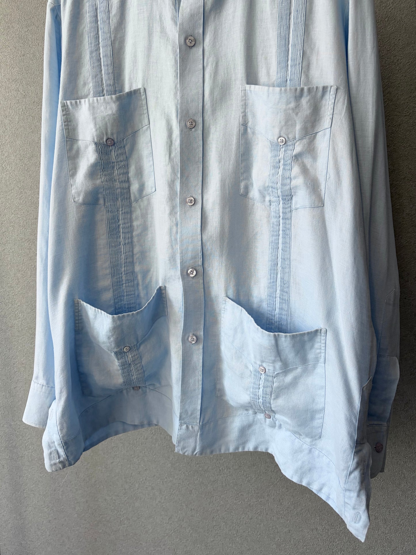90's PANABRISA CORONA linen guayabera shirt