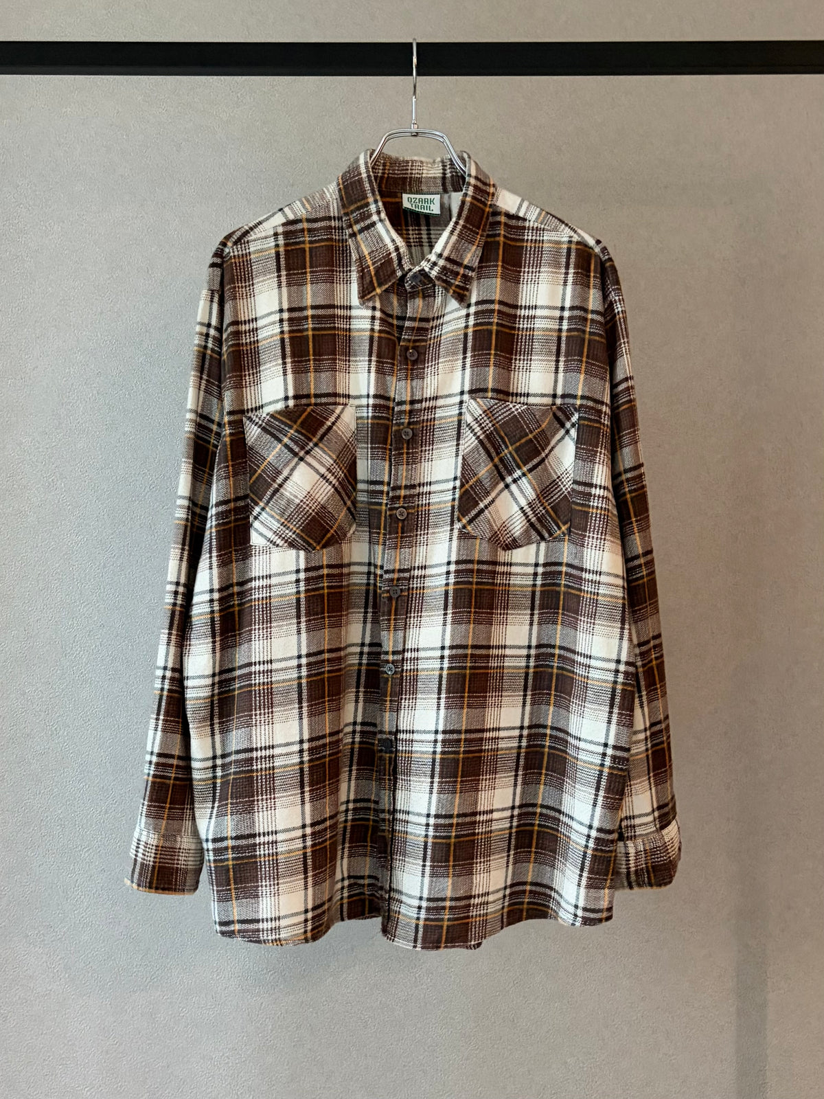 80's OZARK TRAIL print flannel shirt