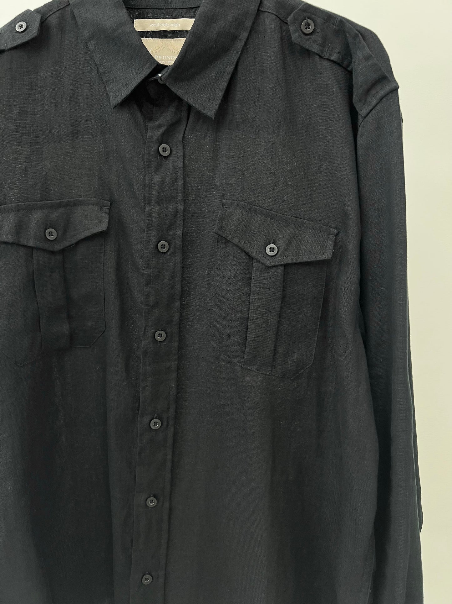 00's BRUNO linen shirt "DEAD STOCK"