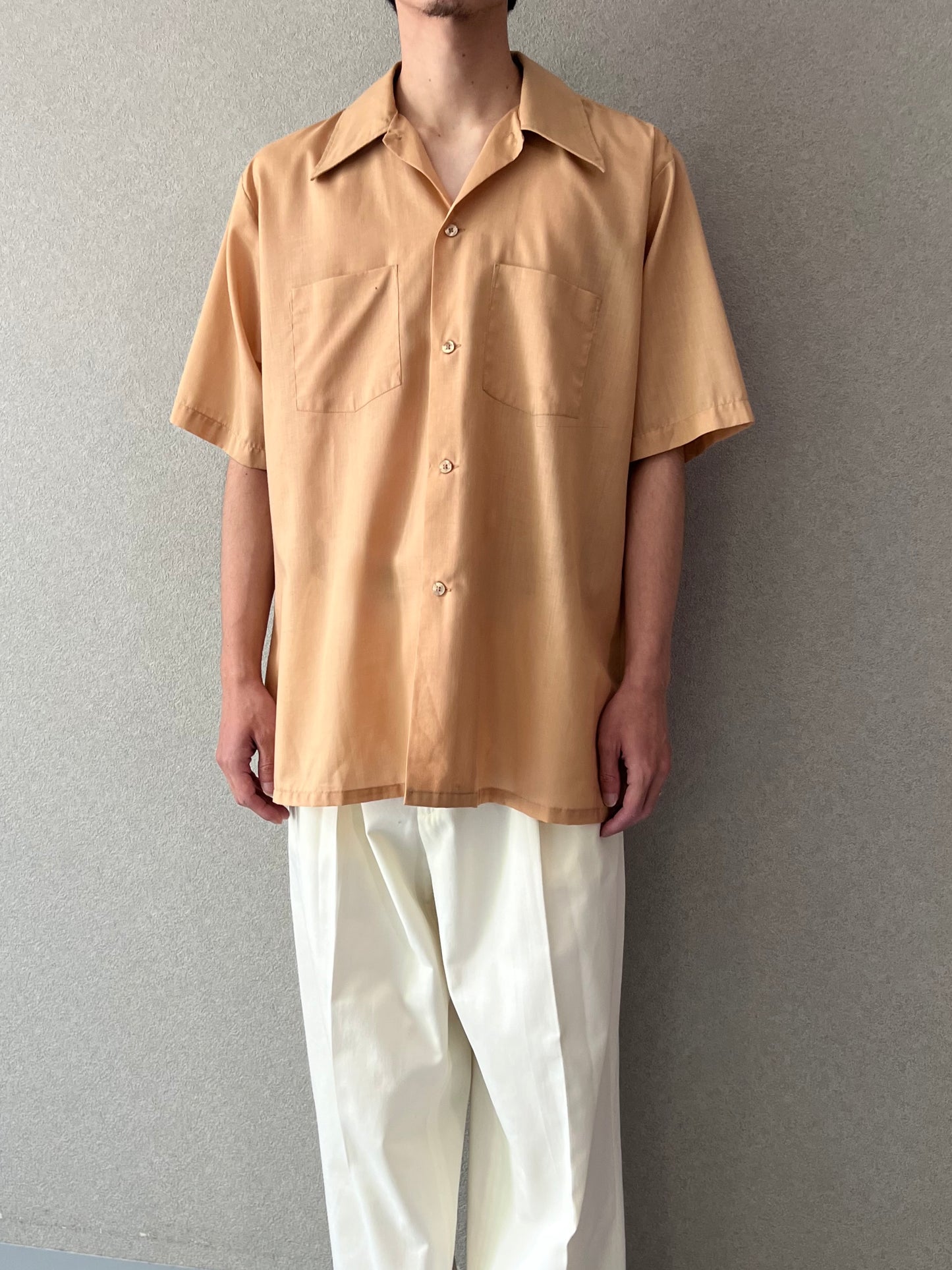 70's ARROW open collar shirt