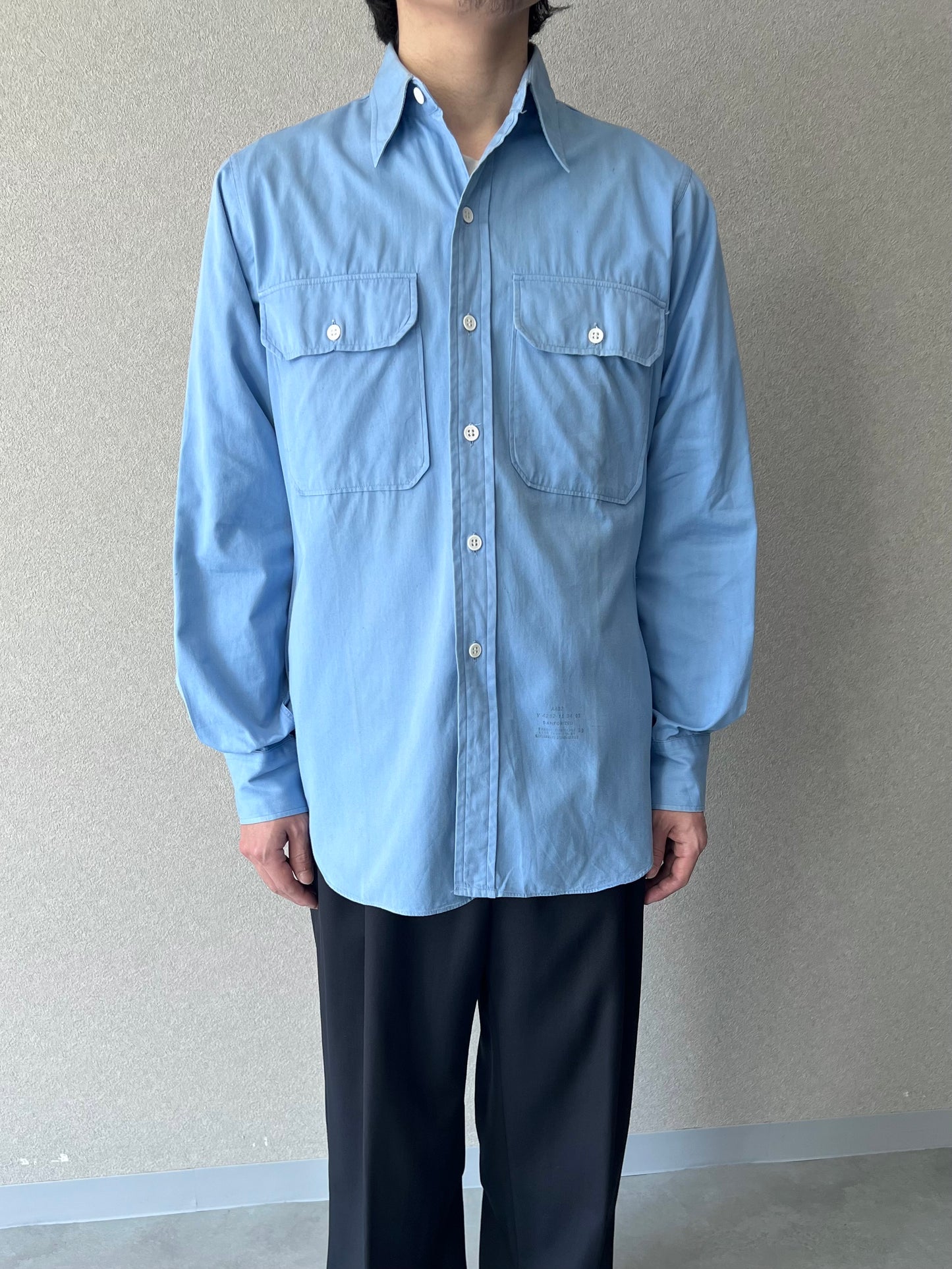 60's VINTAGE work shirt "Made in USA"