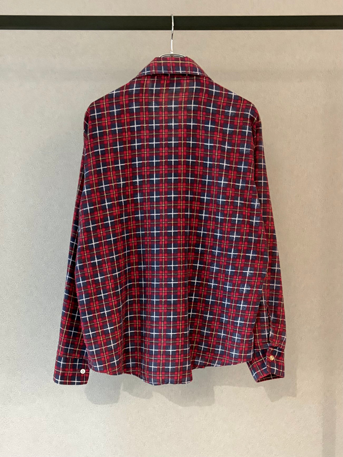 70's ERIC DAMON print flannel shirt