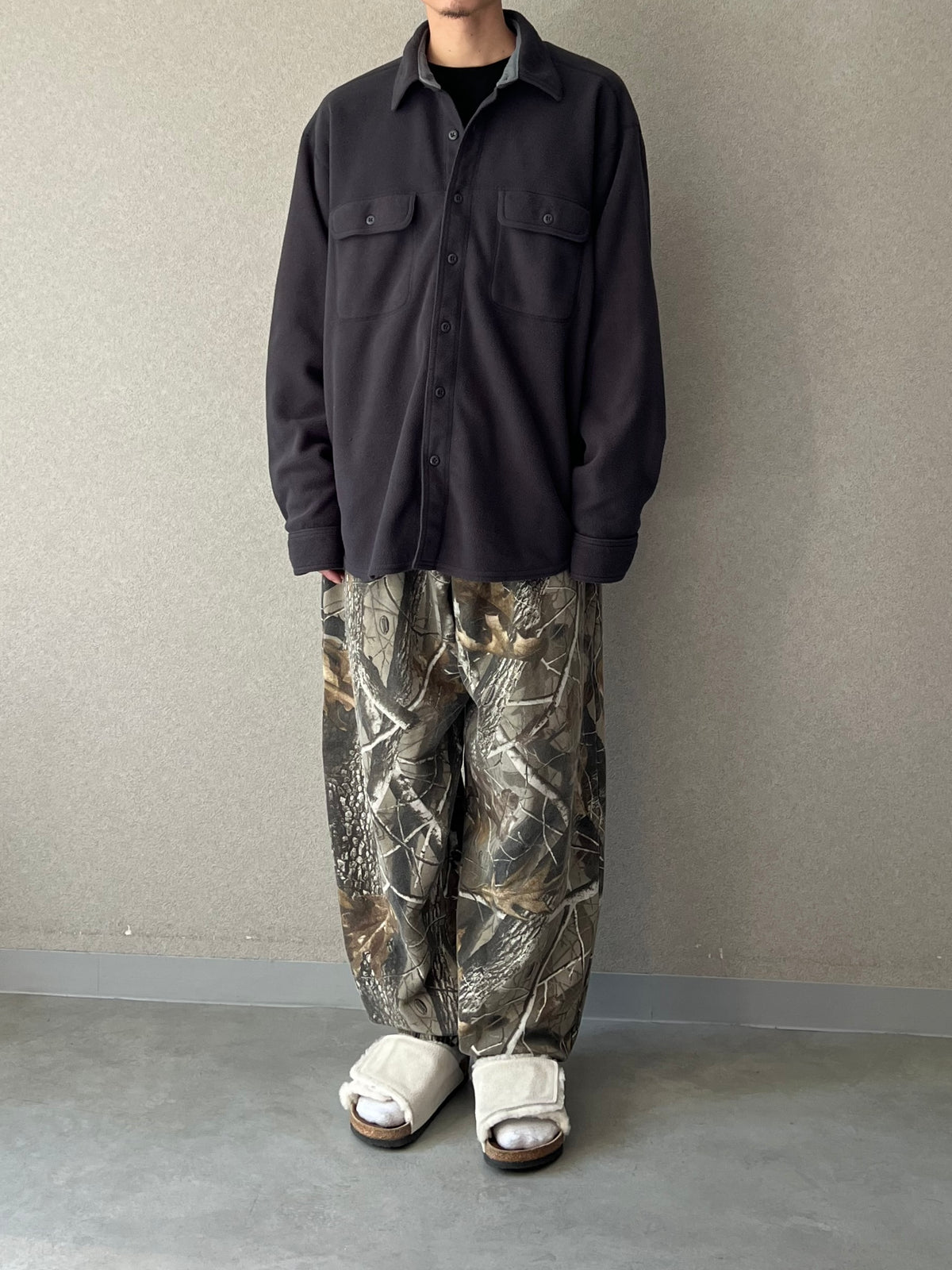 90's LANDS' END fleece shirt "Made in USA"