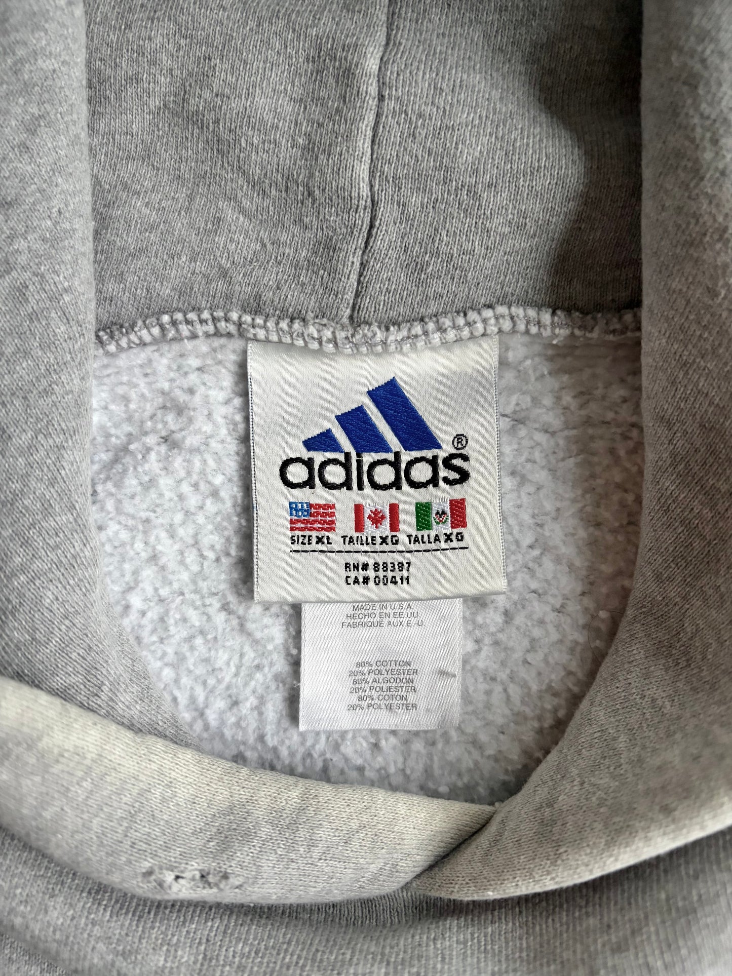 90's adidas sweat hoodie "Made in USA"