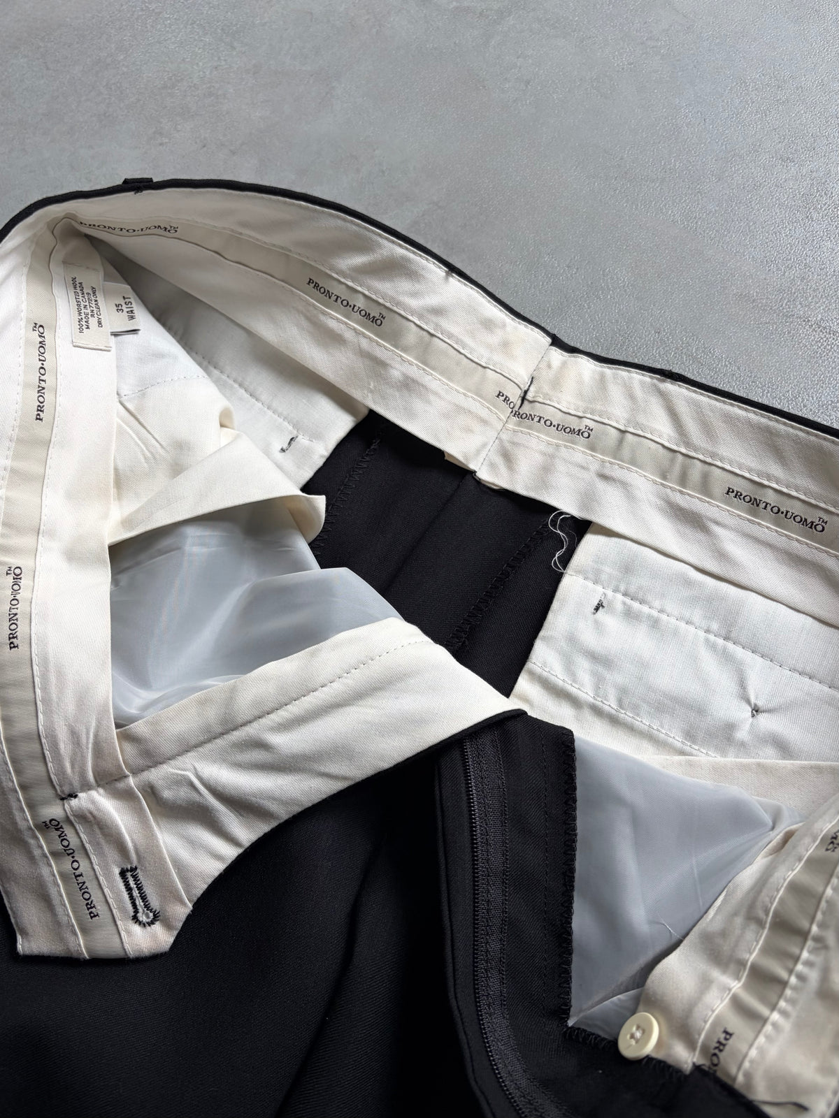 00's PRONTO UOMO wool slacks "Made in CANADA"