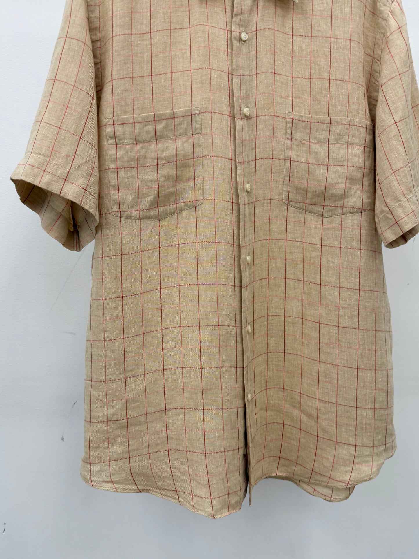 00's LUIGI VENAFRA S/S linen shirt