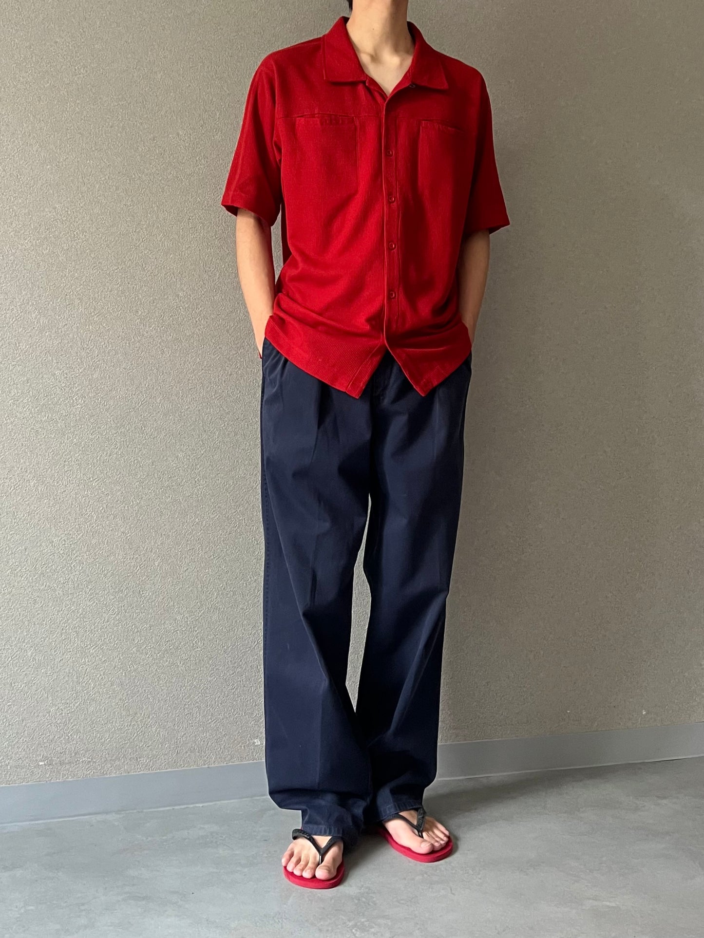 00's NIKE ACG open collar shirt